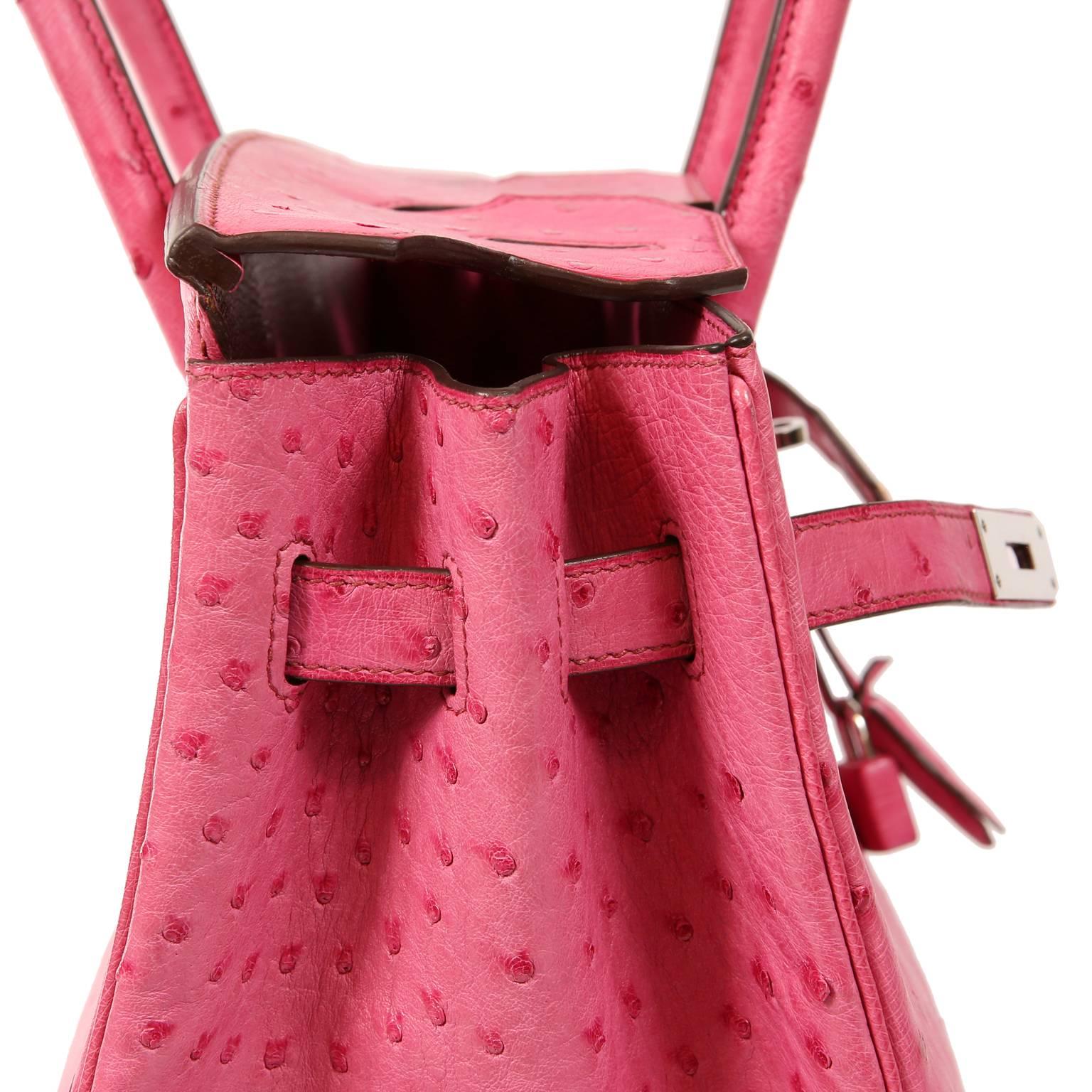 Hermès Pink Ostrich 35 cm Birkin Bag 1