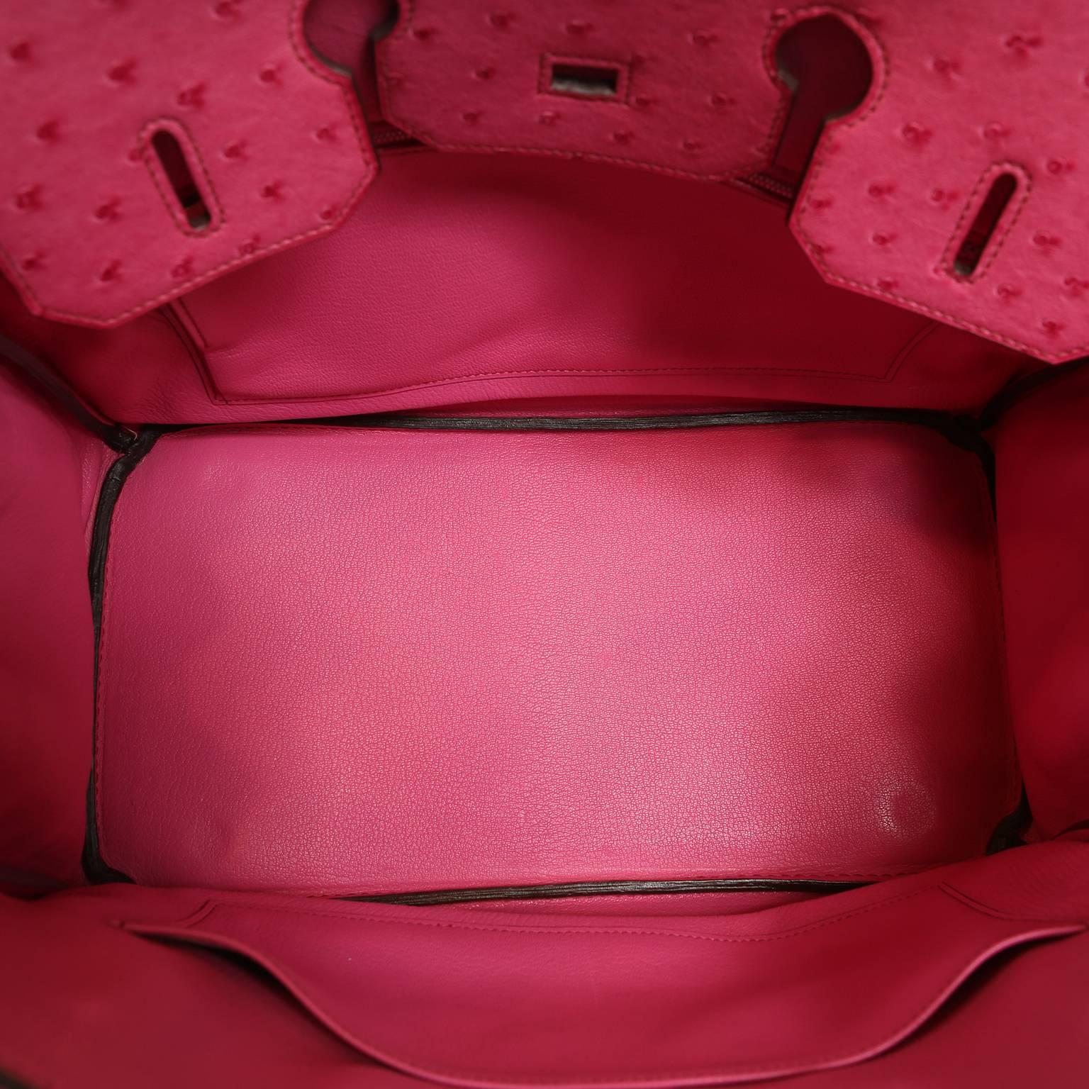 Hermès Pink Ostrich 35 cm Birkin Bag 4