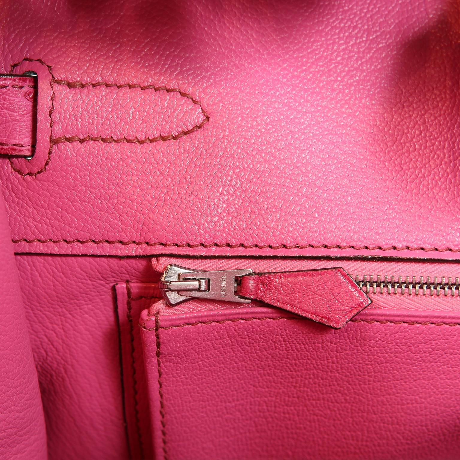 Hermès Pink Ostrich 35 cm Birkin Bag 5
