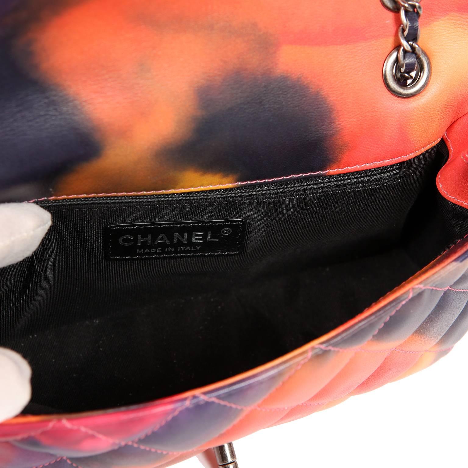 Chanel Printed Watercolor Mini Classic Flap Bag- Special Edition 3