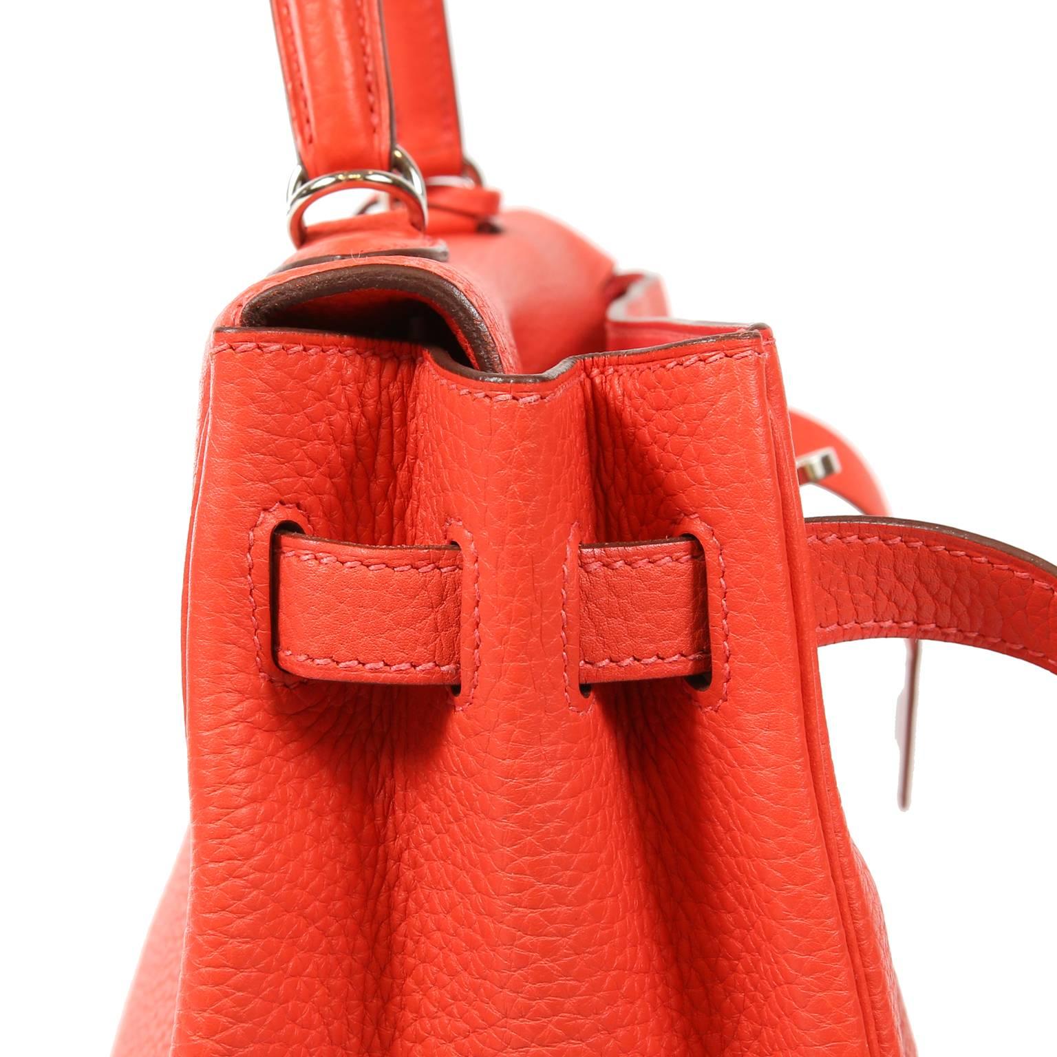 Hermès Rose Jaipur Togo 35 cm Kelly Bag 4