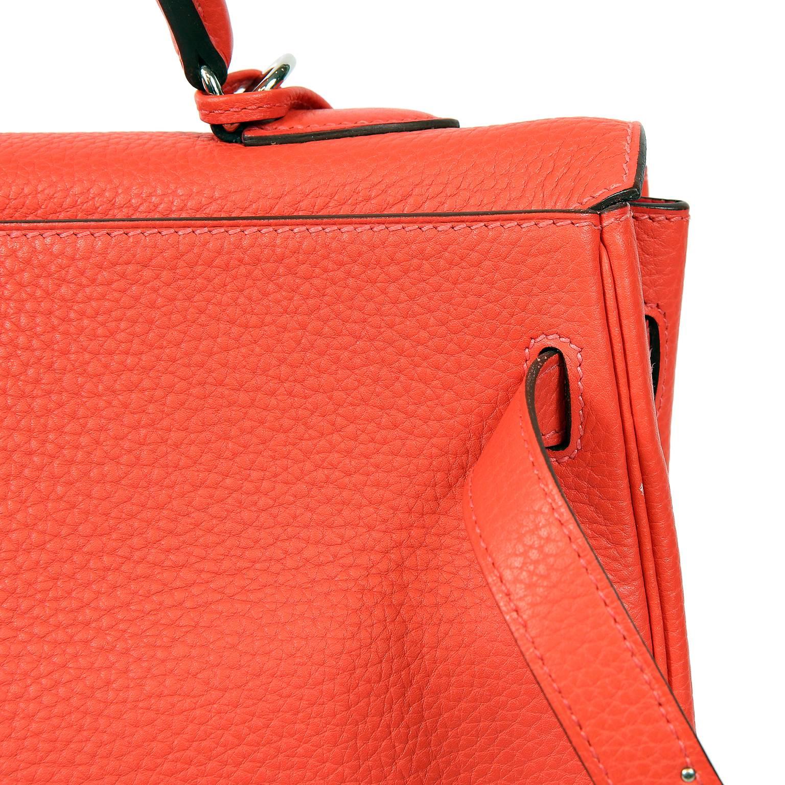 Hermès Rose Jaipur Togo 35 cm Kelly Bag 5