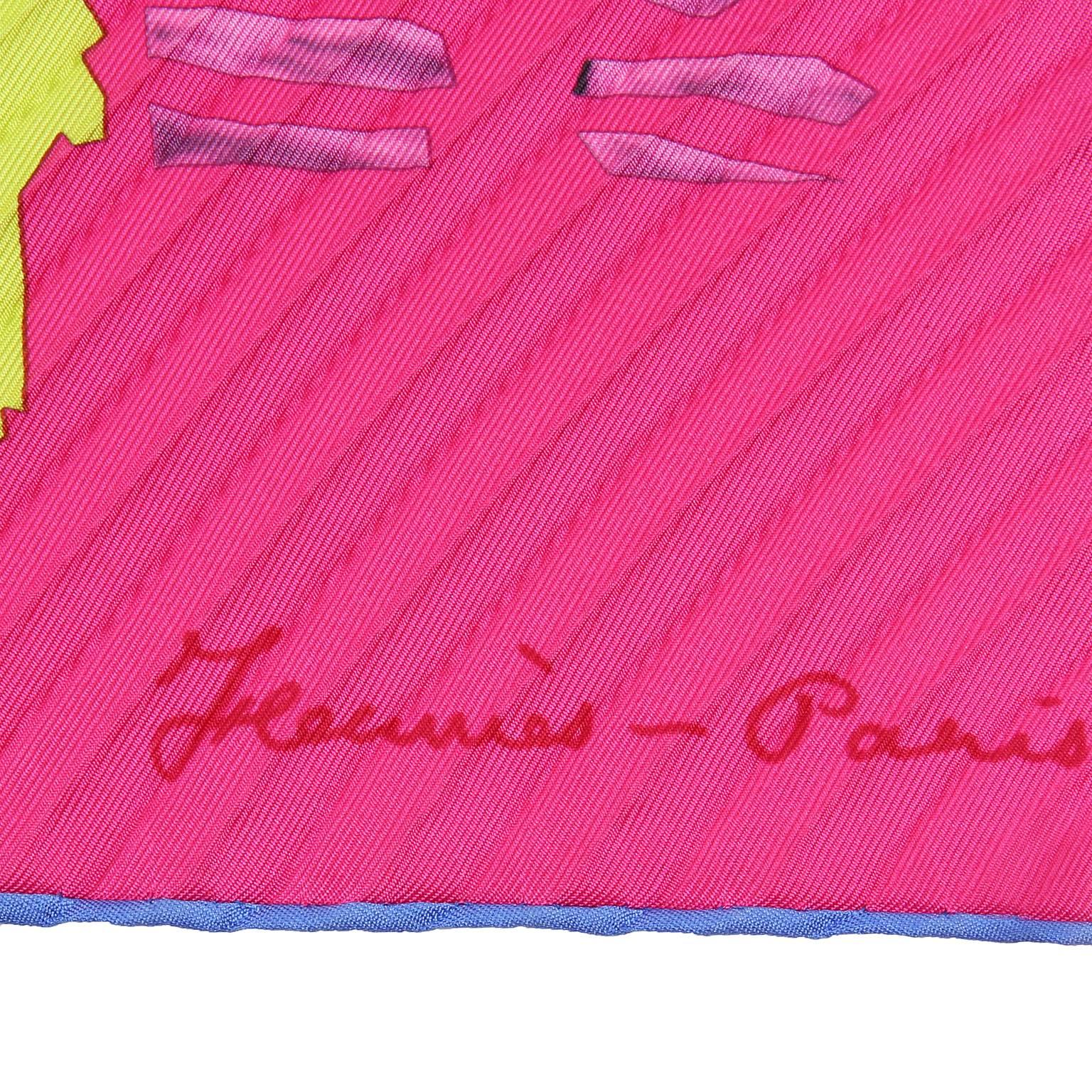  Hermès - Écharpe en soie plissée multicolore Pour femmes 
