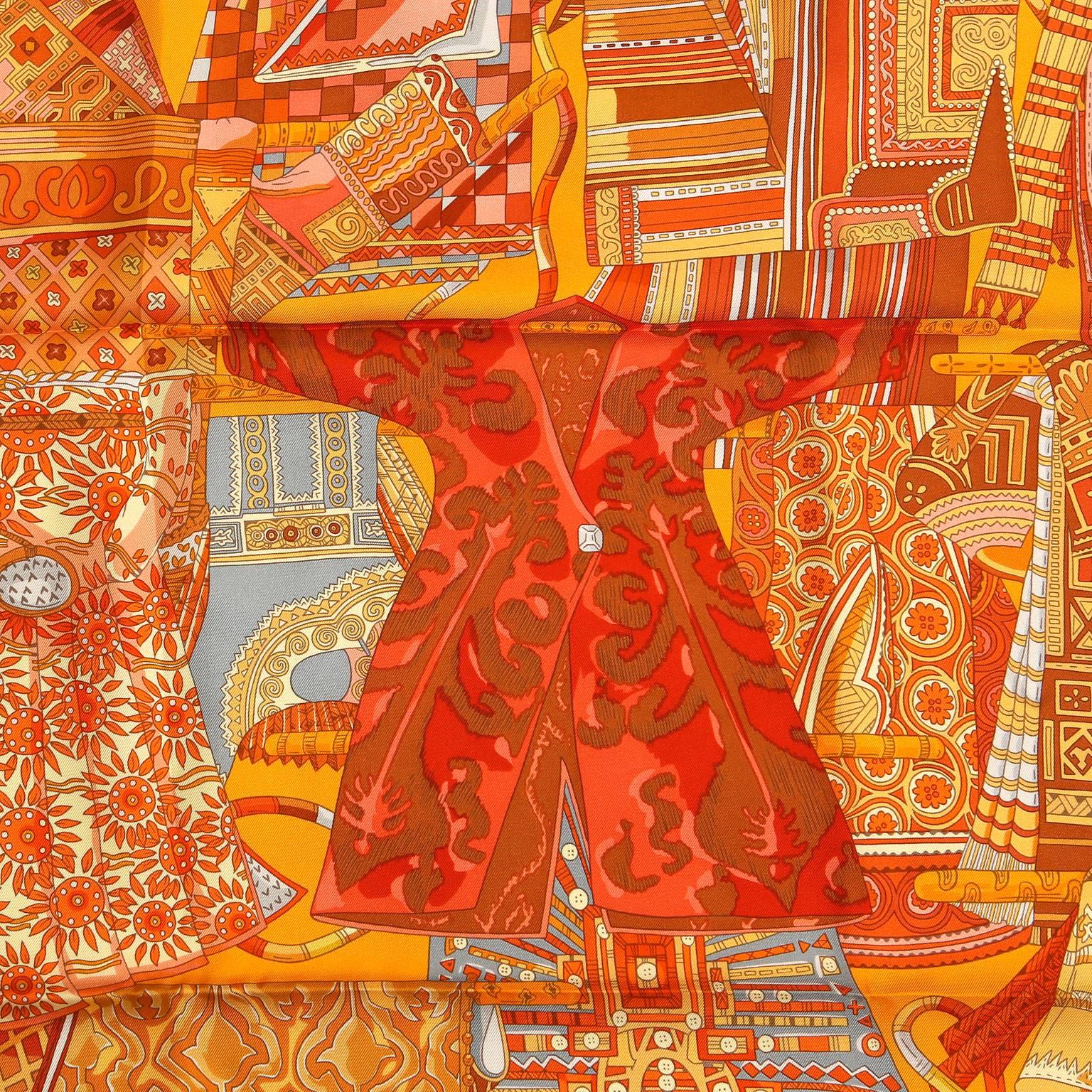 Women's Hermès Voyage en Etoffes 90 cm Silk Scarf
