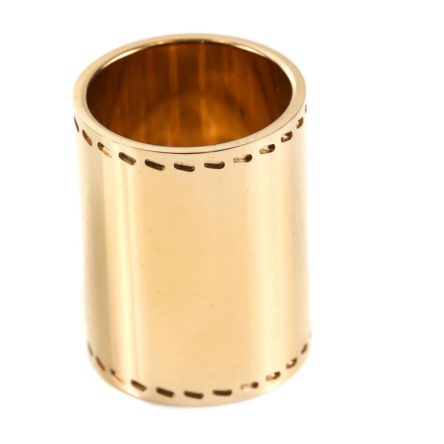 Hermès Gold Tone Scarf Ring 3