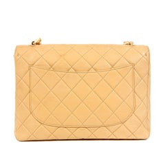 Chanel Beige Lambskin and Bakelite Vintage Classic Flap Bag