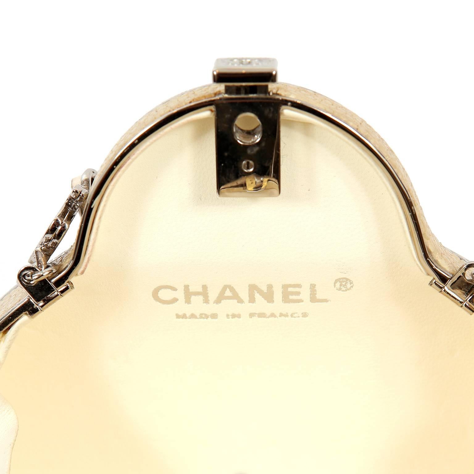 Chanel Beige Stingray Cross Body Evening Bag 9