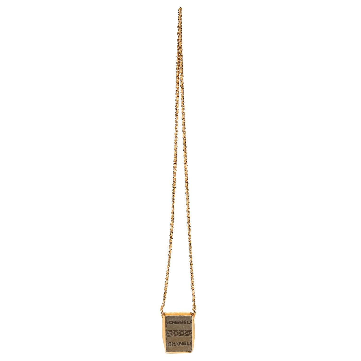 Chanel Gold Mini Pochette Evening Bag 4