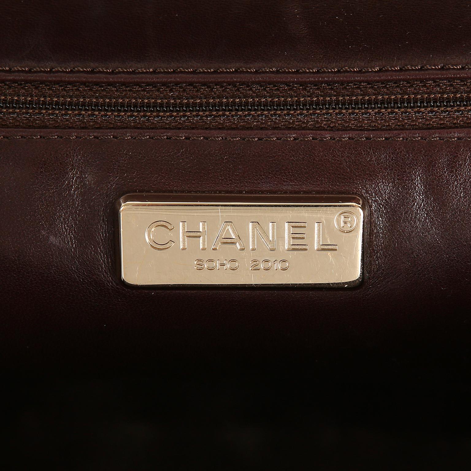 Chanel Metallic Plum Python Classic Flap Bag 7