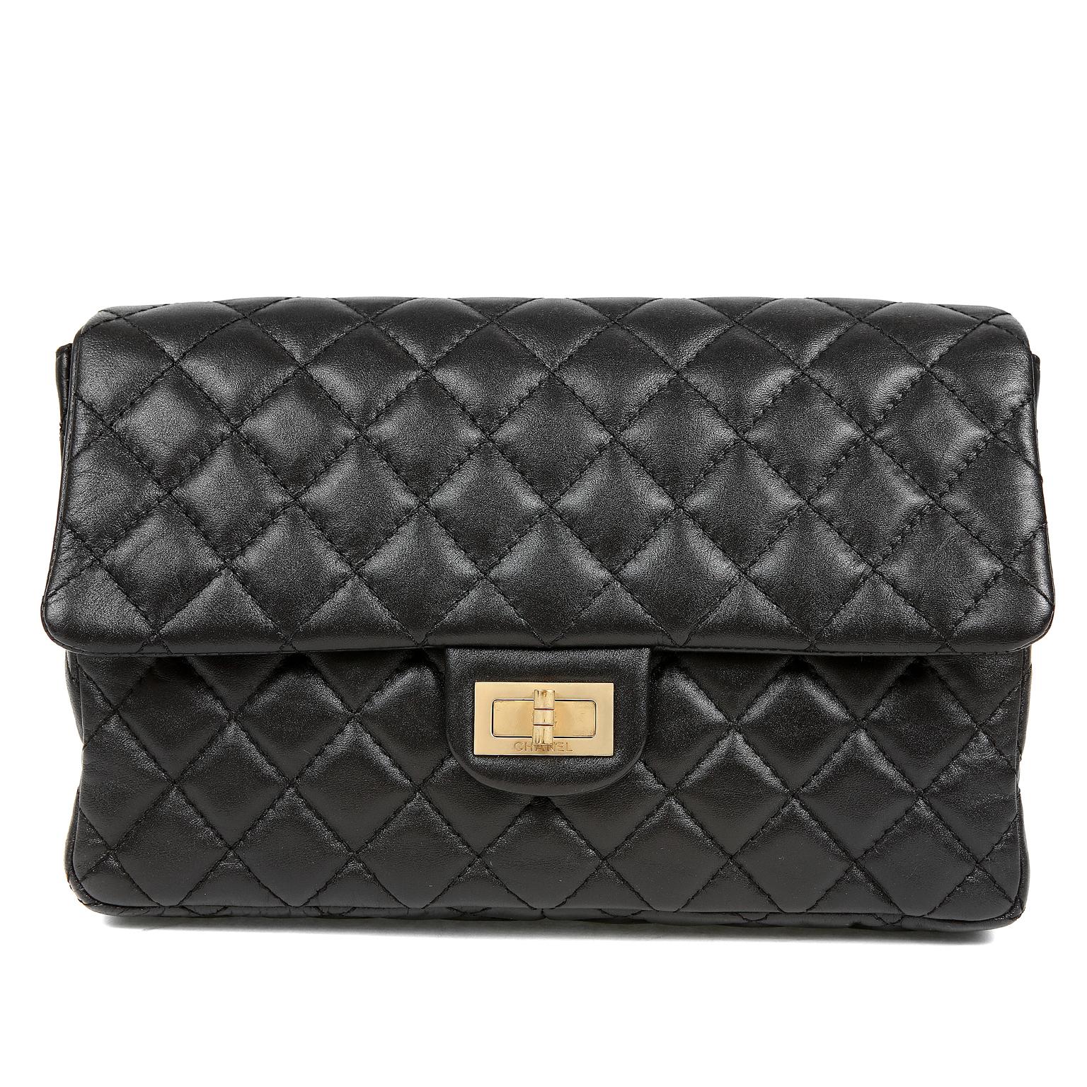 Chanel Black Quilted Leather Mademoiselle Flap Bag In Excellent Condition In Palm Beach, FL