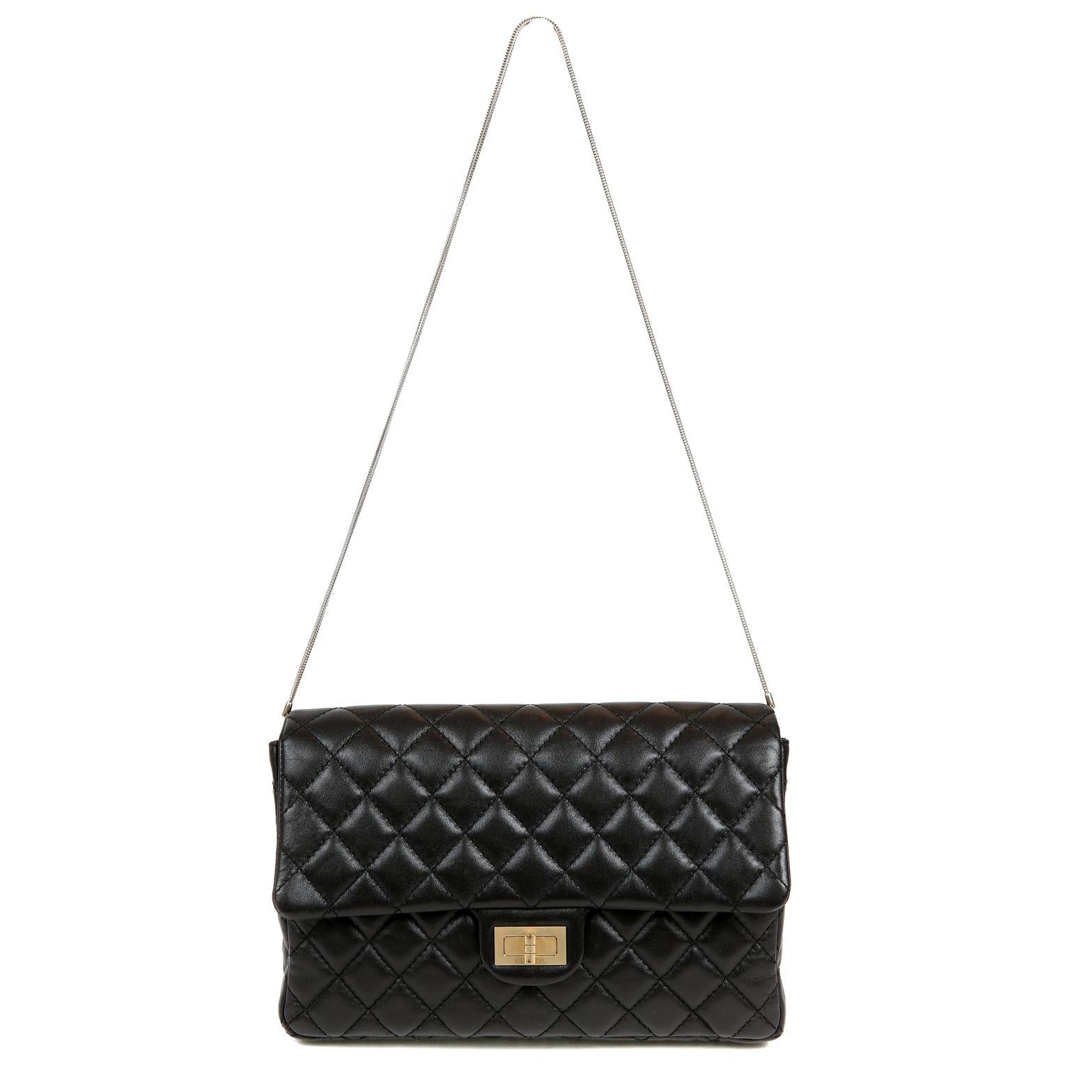 Women's Chanel Black Quilted Leather Mademoiselle Flap Bag