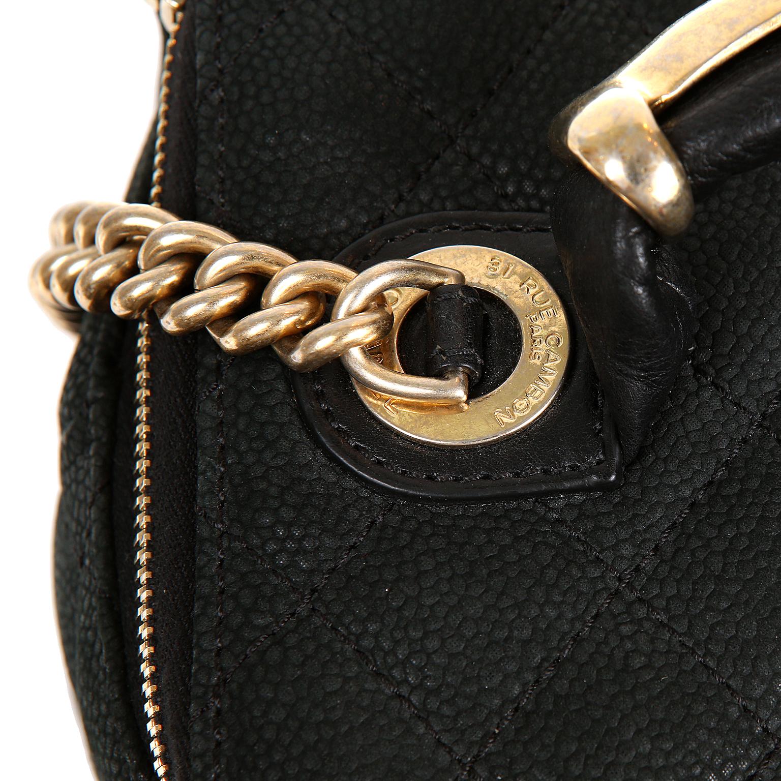 Chanel Black Leather Globetrotter Bag 1