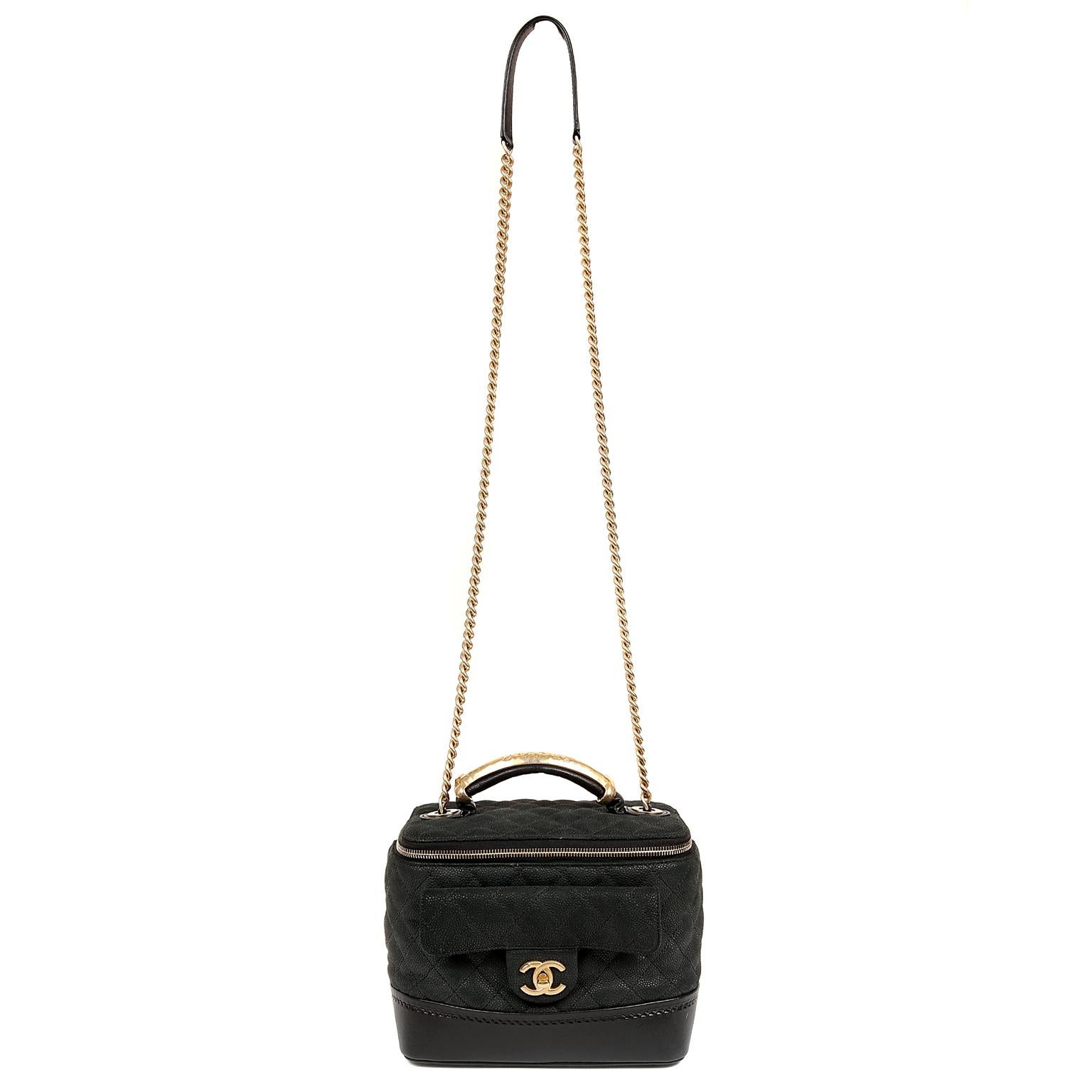 Chanel Globetrotter-Tasche aus schwarzem Leder 7