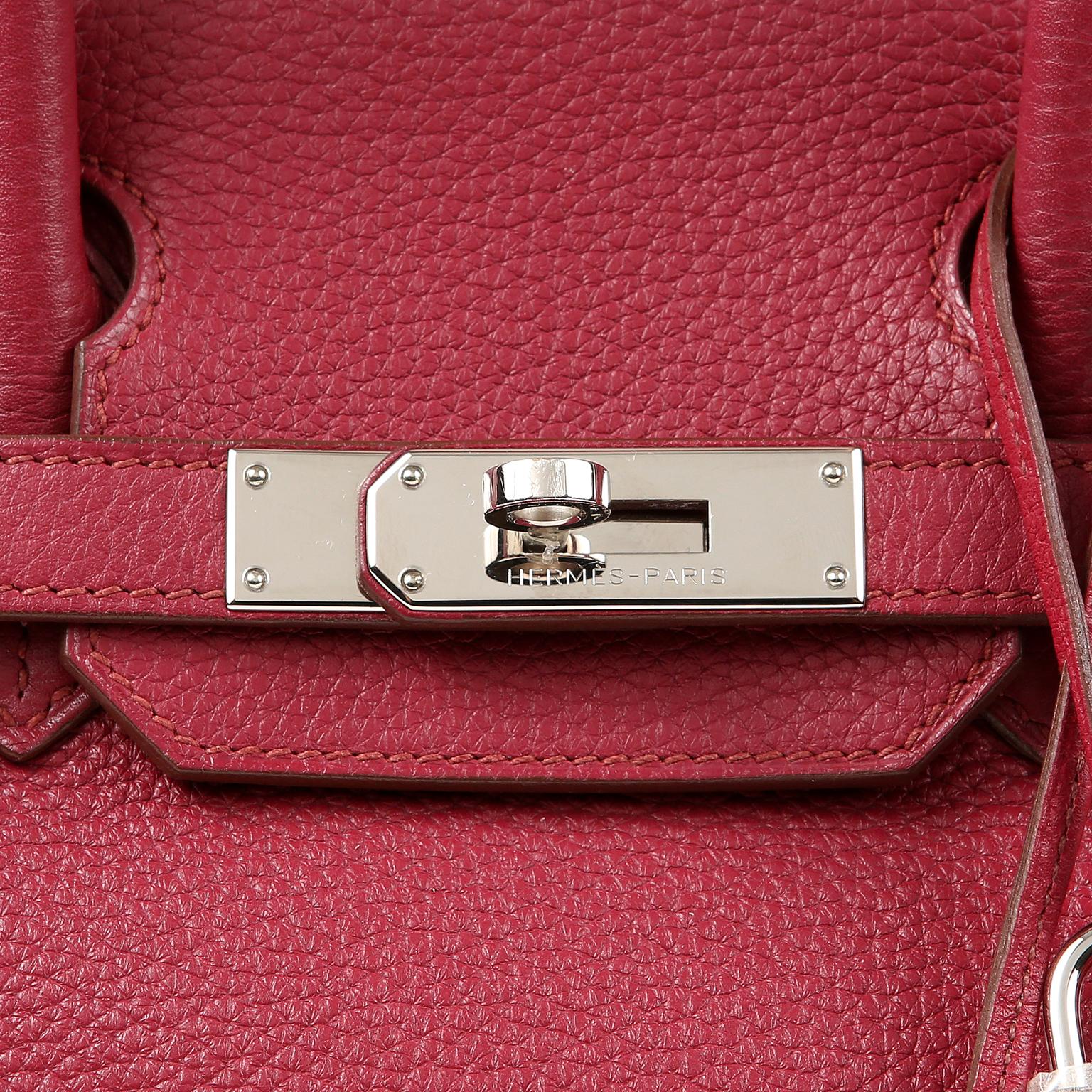 Hermes Ruby Red Togo Leather 30 cm Birkin Bag PHW 1