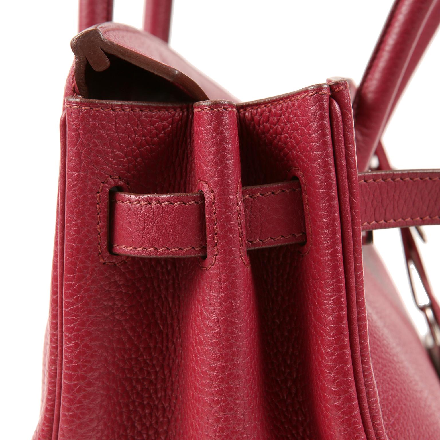 Hermes Ruby Red Togo Leather 30 cm Birkin Bag PHW 4