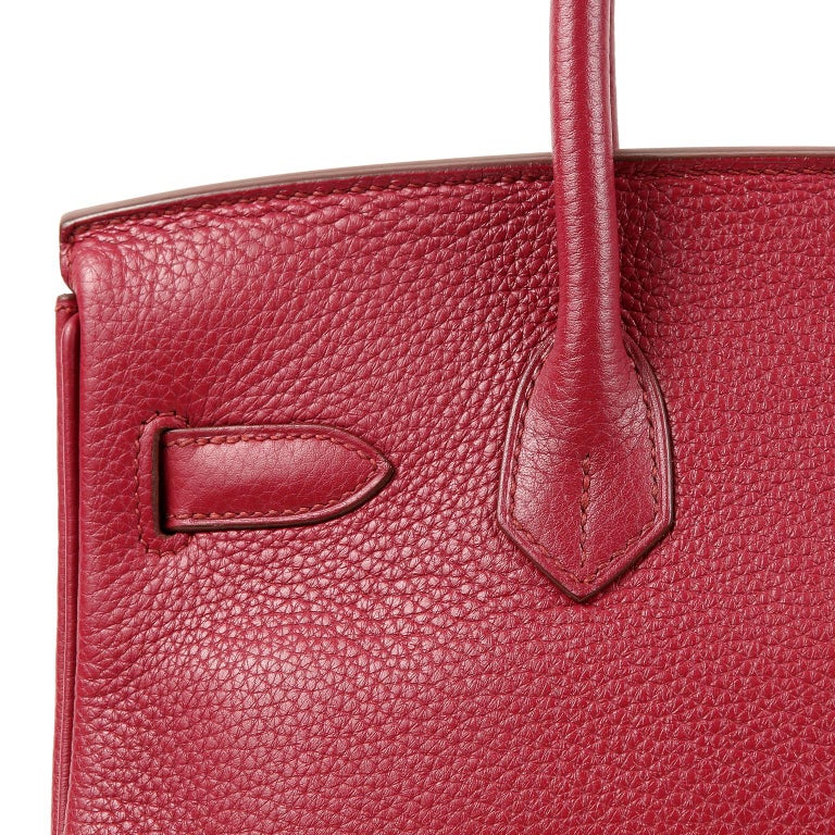 Hermes Ruby Red Togo Leather 30 cm Birkin Bag PHW at 1stDibs