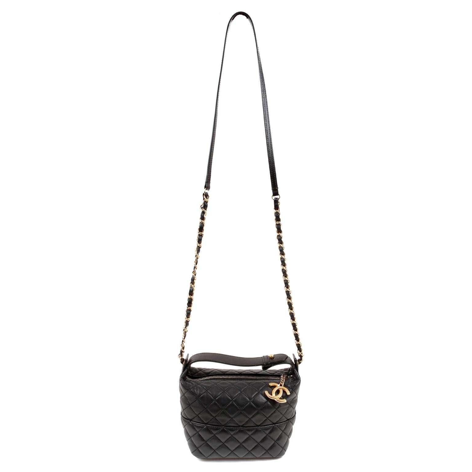 Chanel Black Quilted Leather Crossbody Bag 1