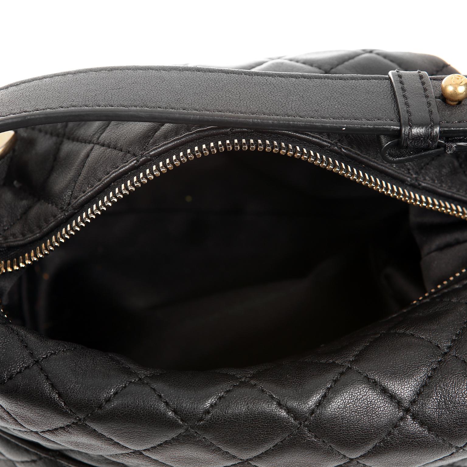 Chanel Black Quilted Leather Crossbody Bag 2