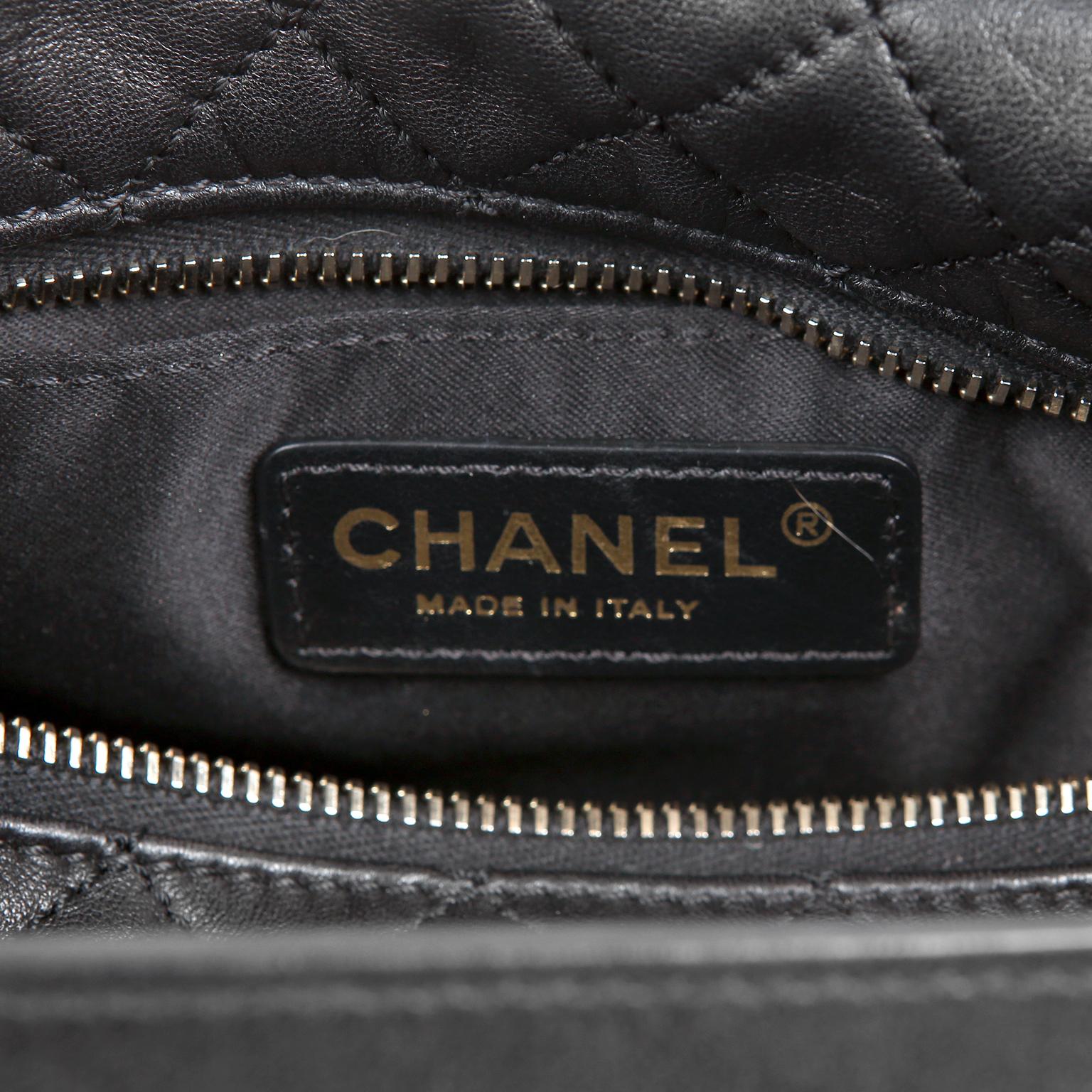 Chanel Black Quilted Leather Crossbody Bag 4