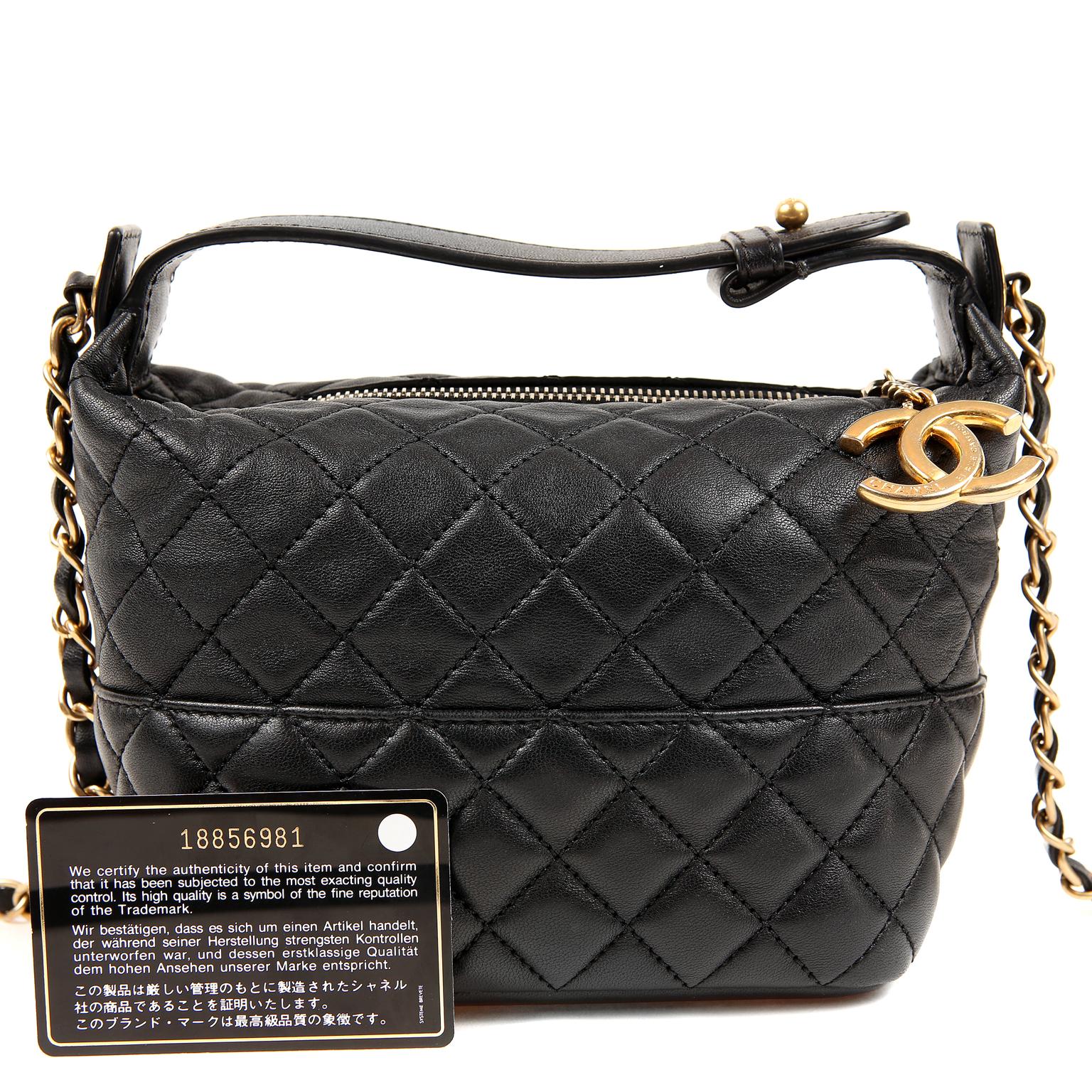 Chanel Black Quilted Leather Crossbody Bag 6