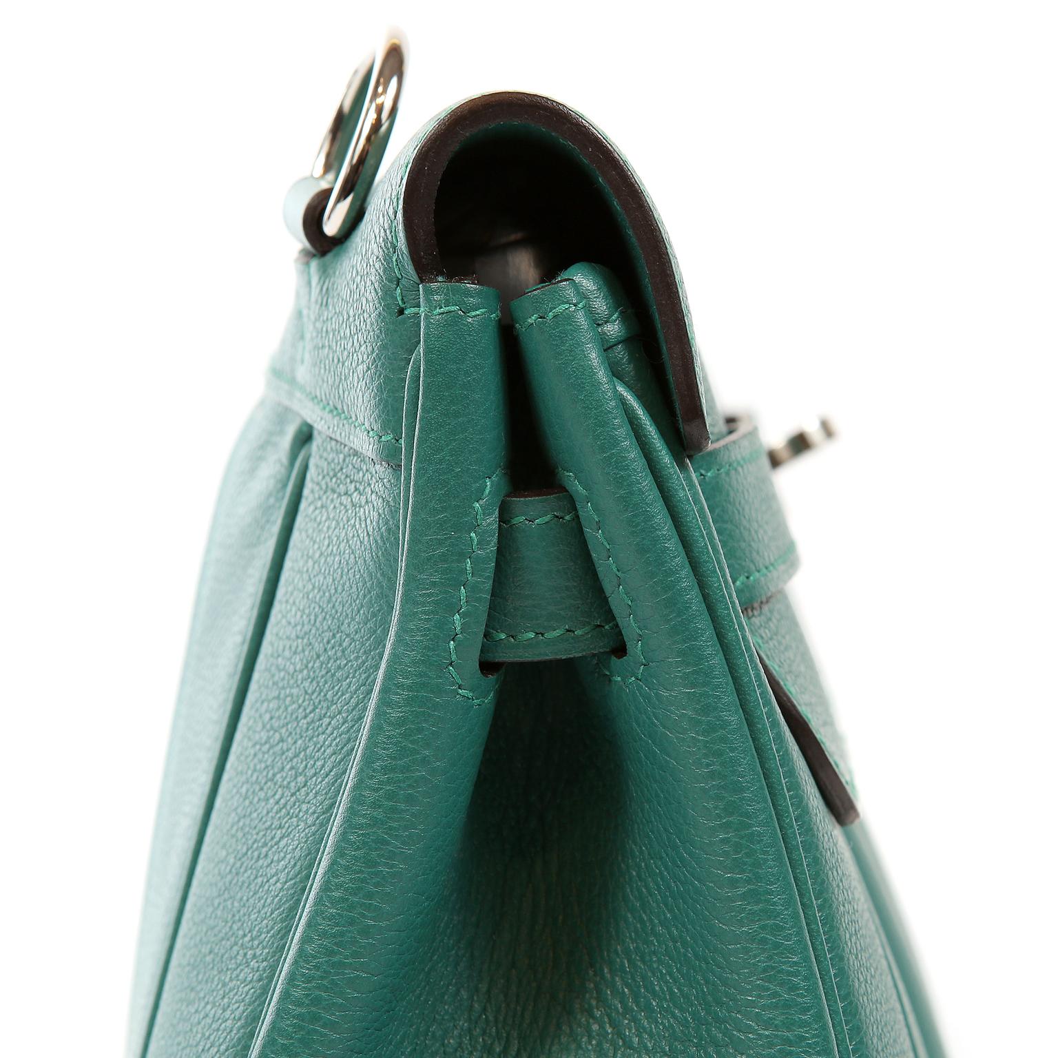 Women's Hermes Malachite Swift Berline Bag 28 cm