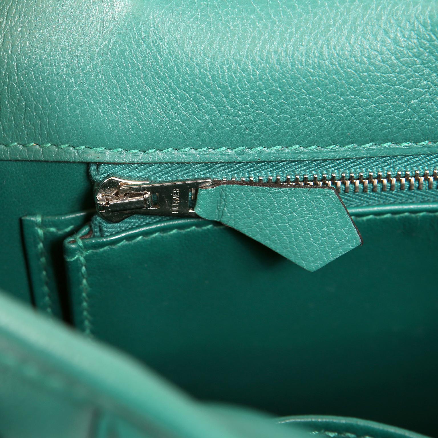 Hermes Malachite Swift Berline Bag 28 cm 4