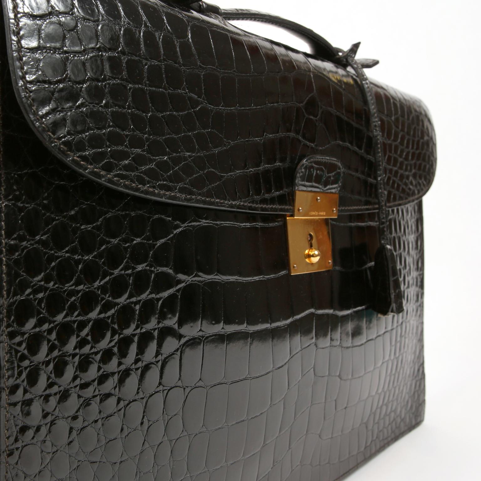 crocodile skin briefcase
