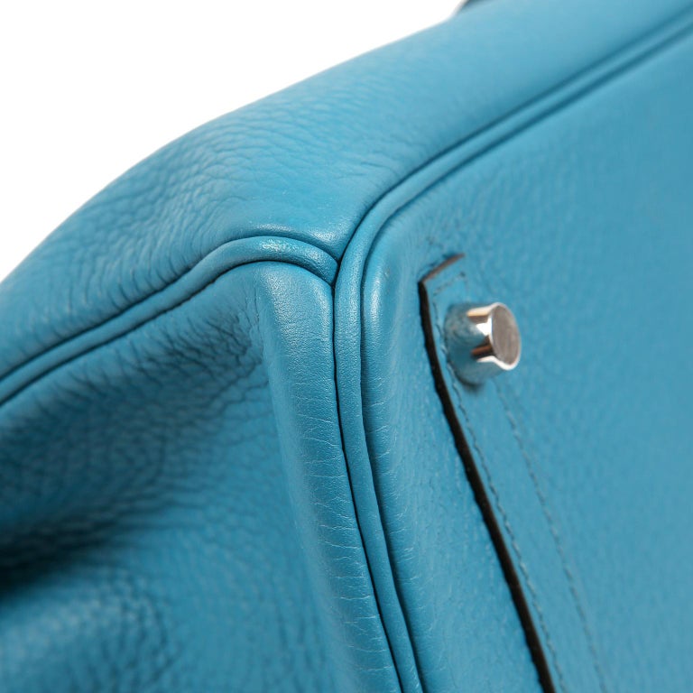 Hermes Turquoise Togo 30 cm Birkin with PHW at 1stDibs