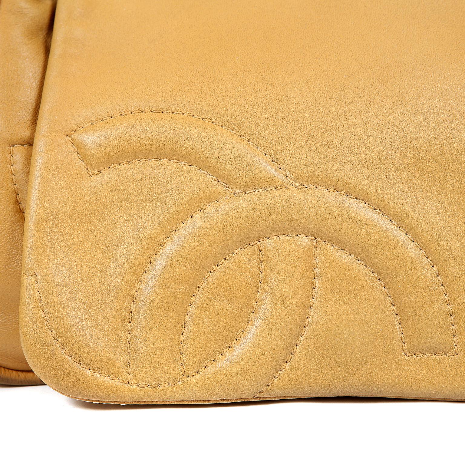 Chanel Beige Leather Accordion Flap Bag 7