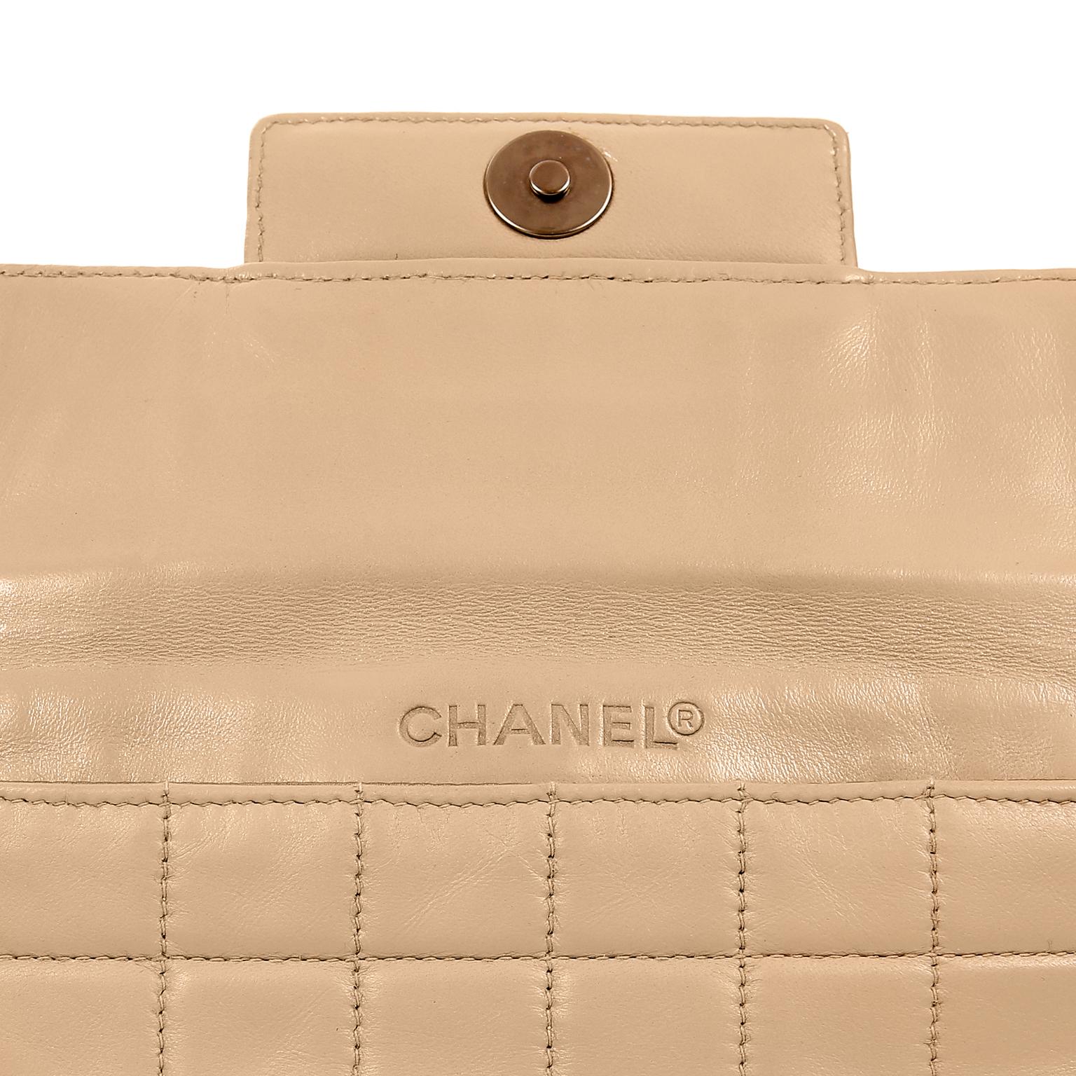 Chanel Beige Lambskin Double Sided Crossbody Bag 6