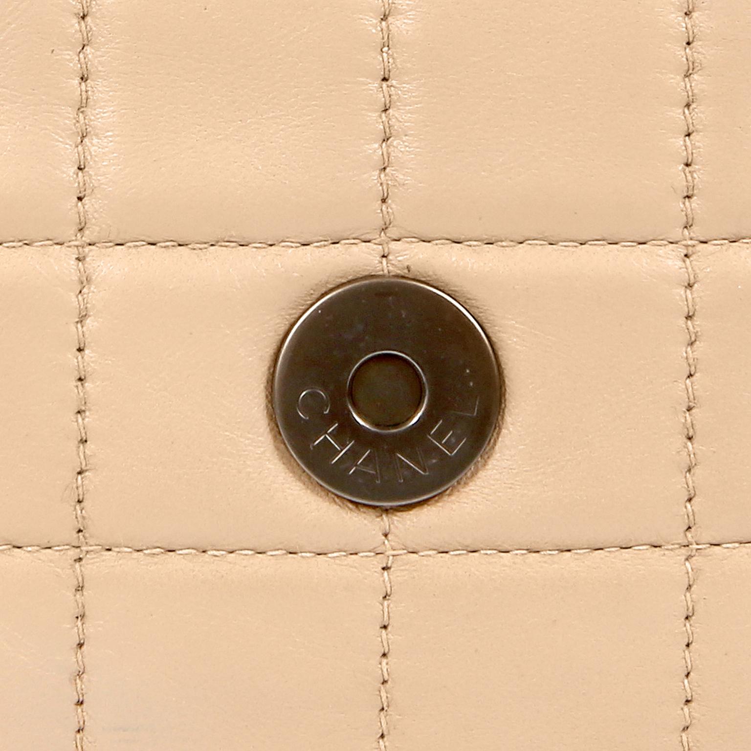 Chanel Beige Lambskin Double Sided Crossbody Bag 7