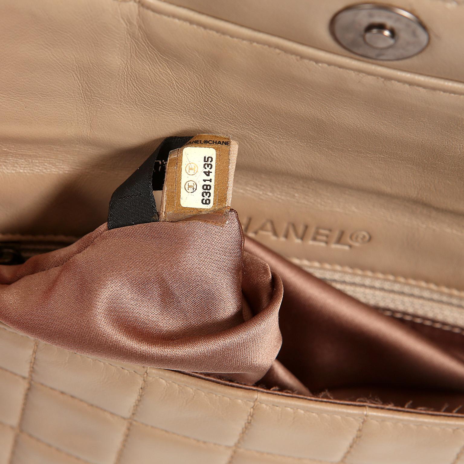 Chanel Beige Lambskin Double Sided Crossbody Bag 9