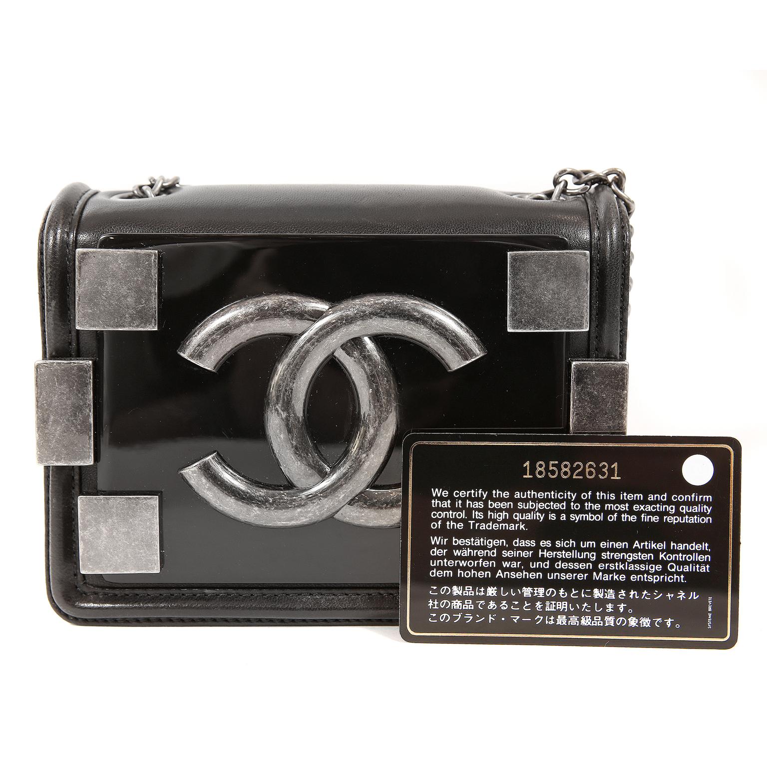 Chanel Boy Brick Cross Body Bag in Black at 1stDibs | chanel boy brick ...