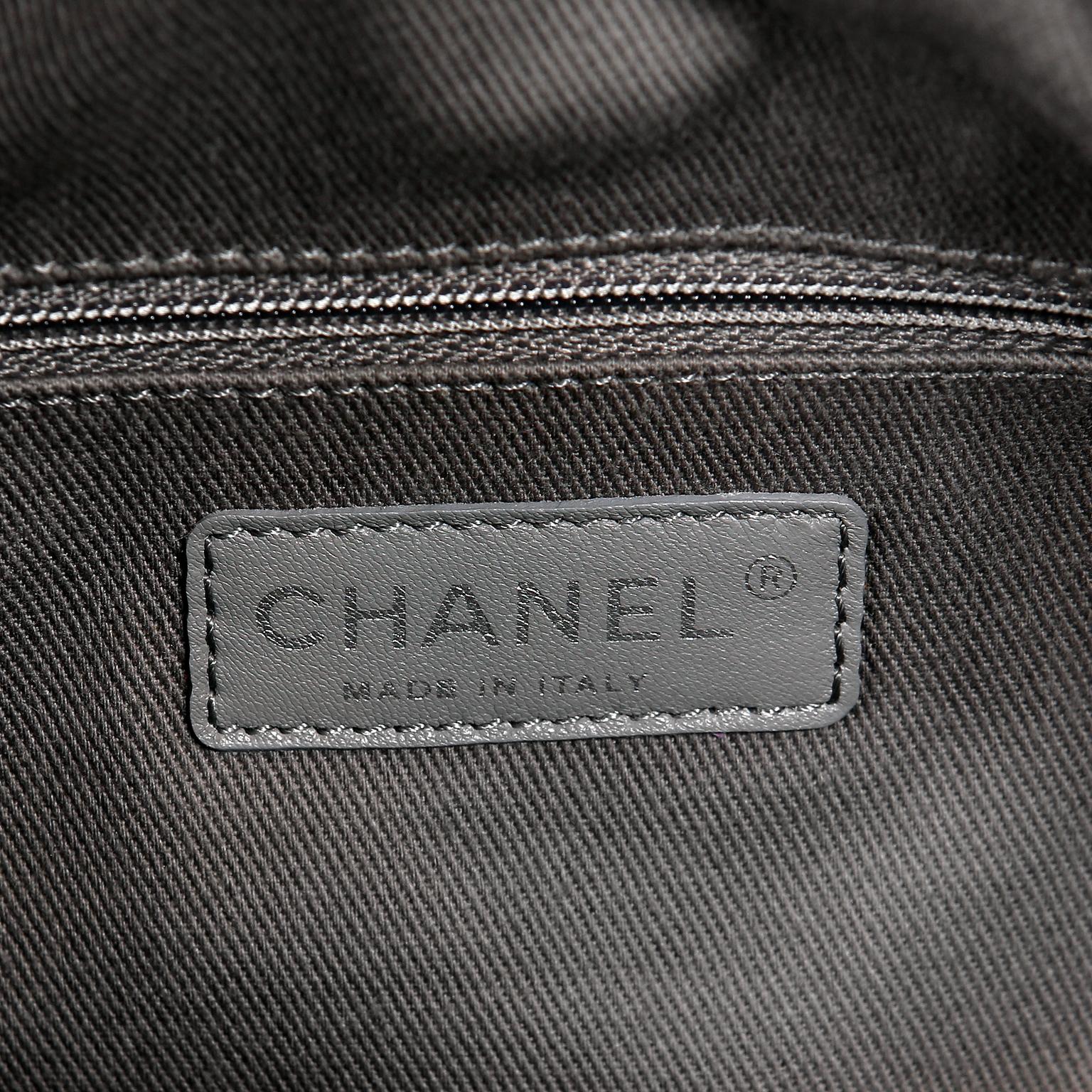 Chanel Black Glazed Lambskin Bowler 8