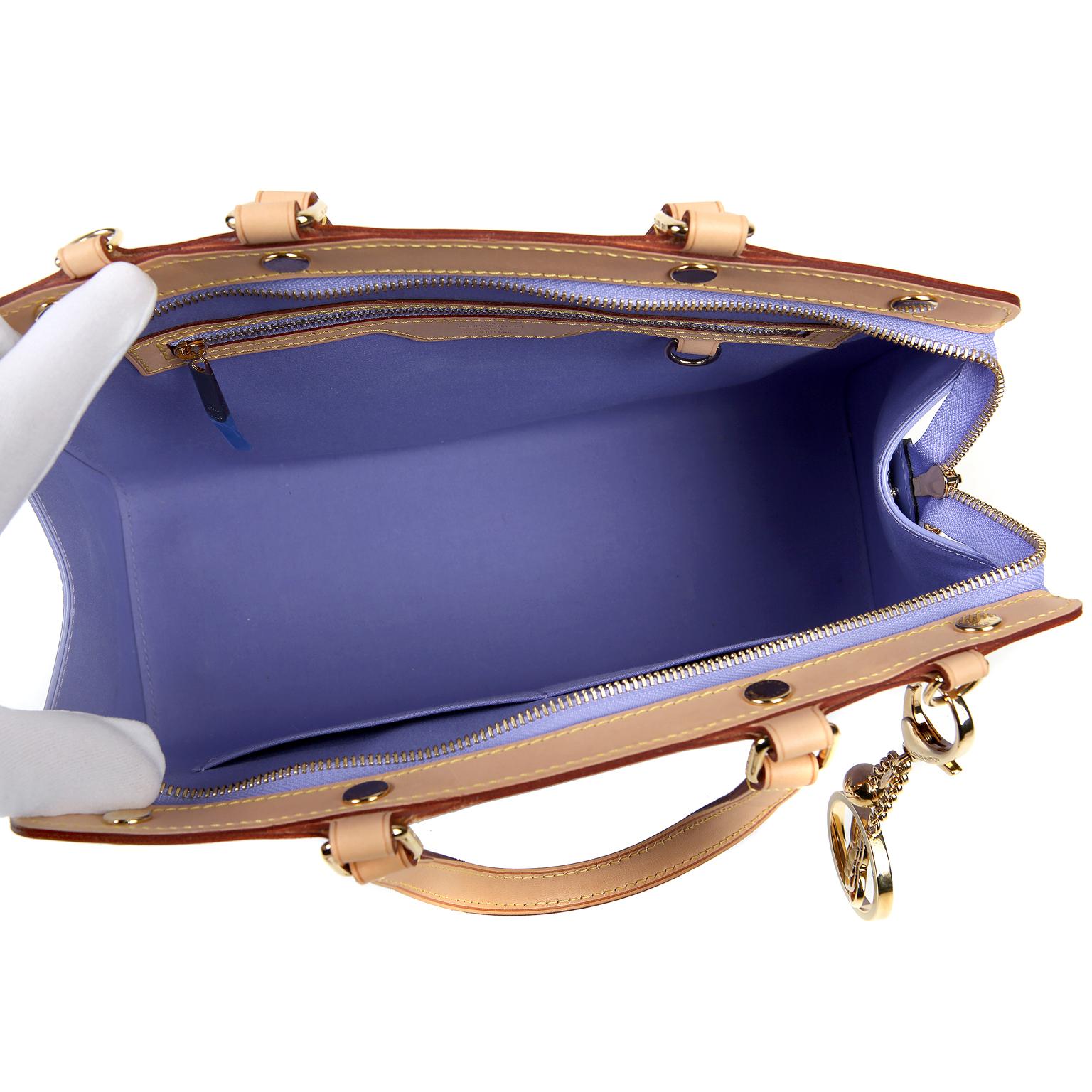 Louis Vuitton Lavender Monogram Vernis Leather Brea MM 3