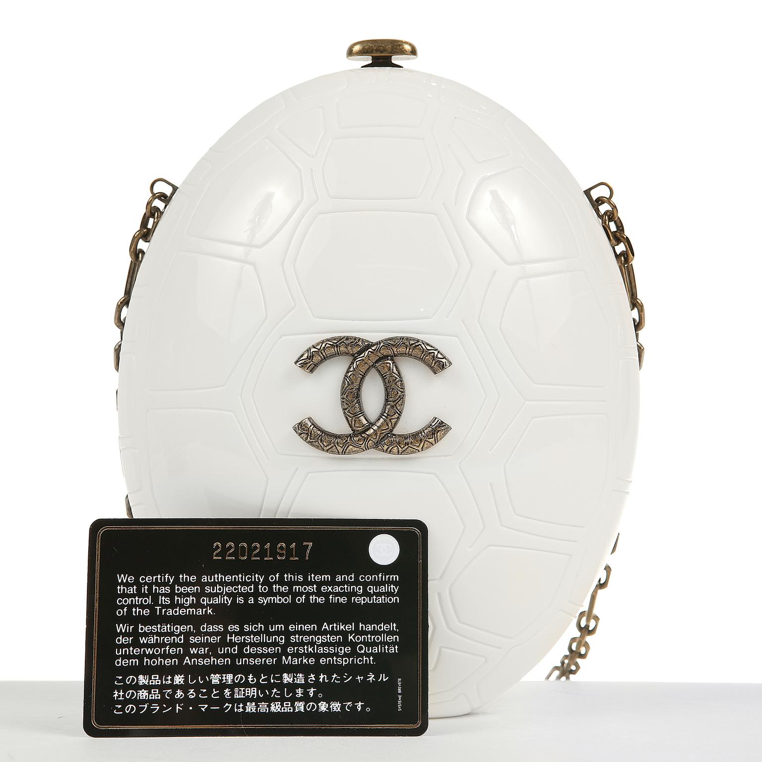 Chanel Cruise Collection Ivory Resin Turtle Shell Print Bag with Strap, 2016  7