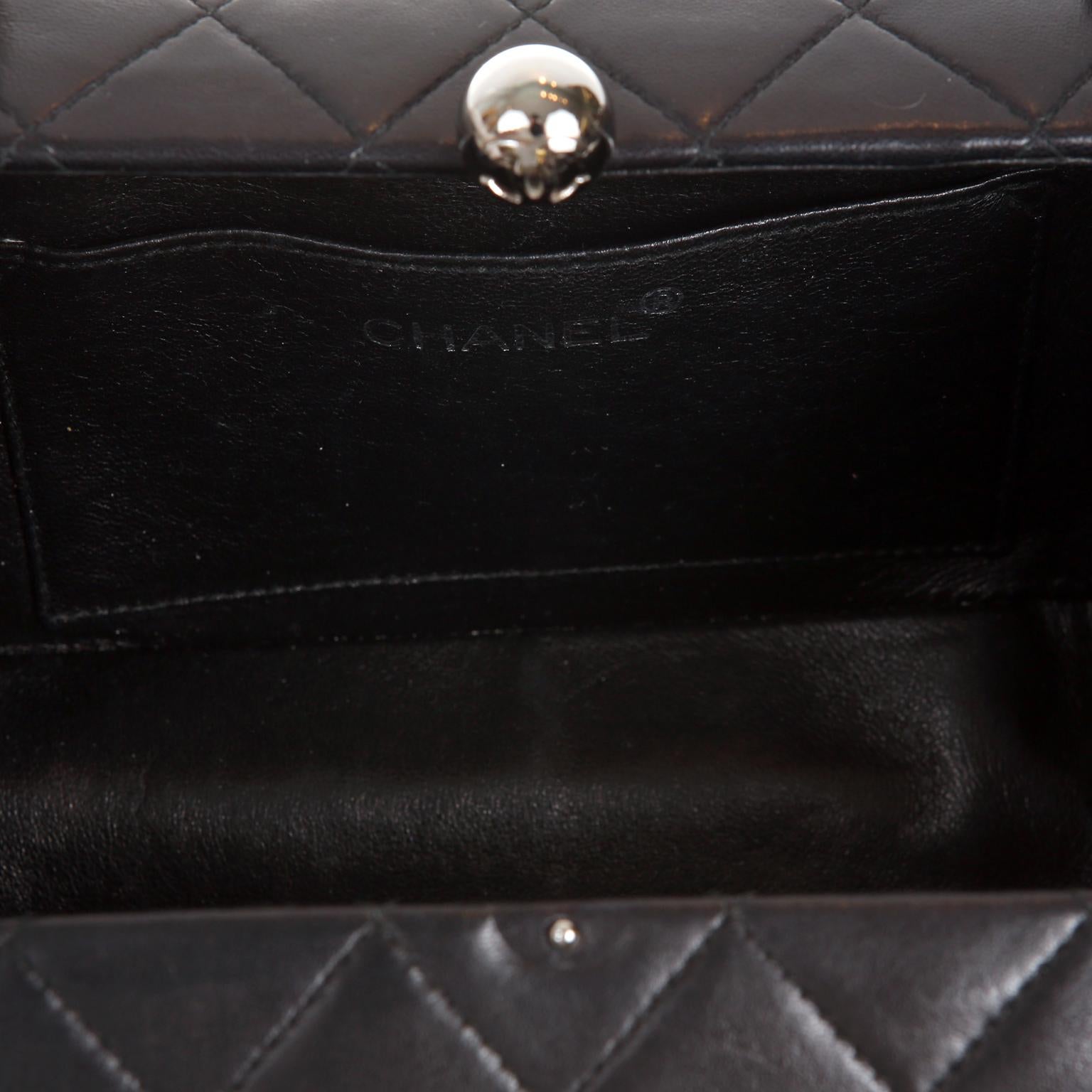 Chanel Black Quilted Leather Mini Box Bag 2