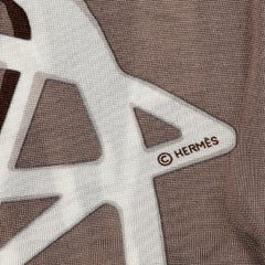 Hermes Caleche Elastique 90 cm Silk Scarf- Brown