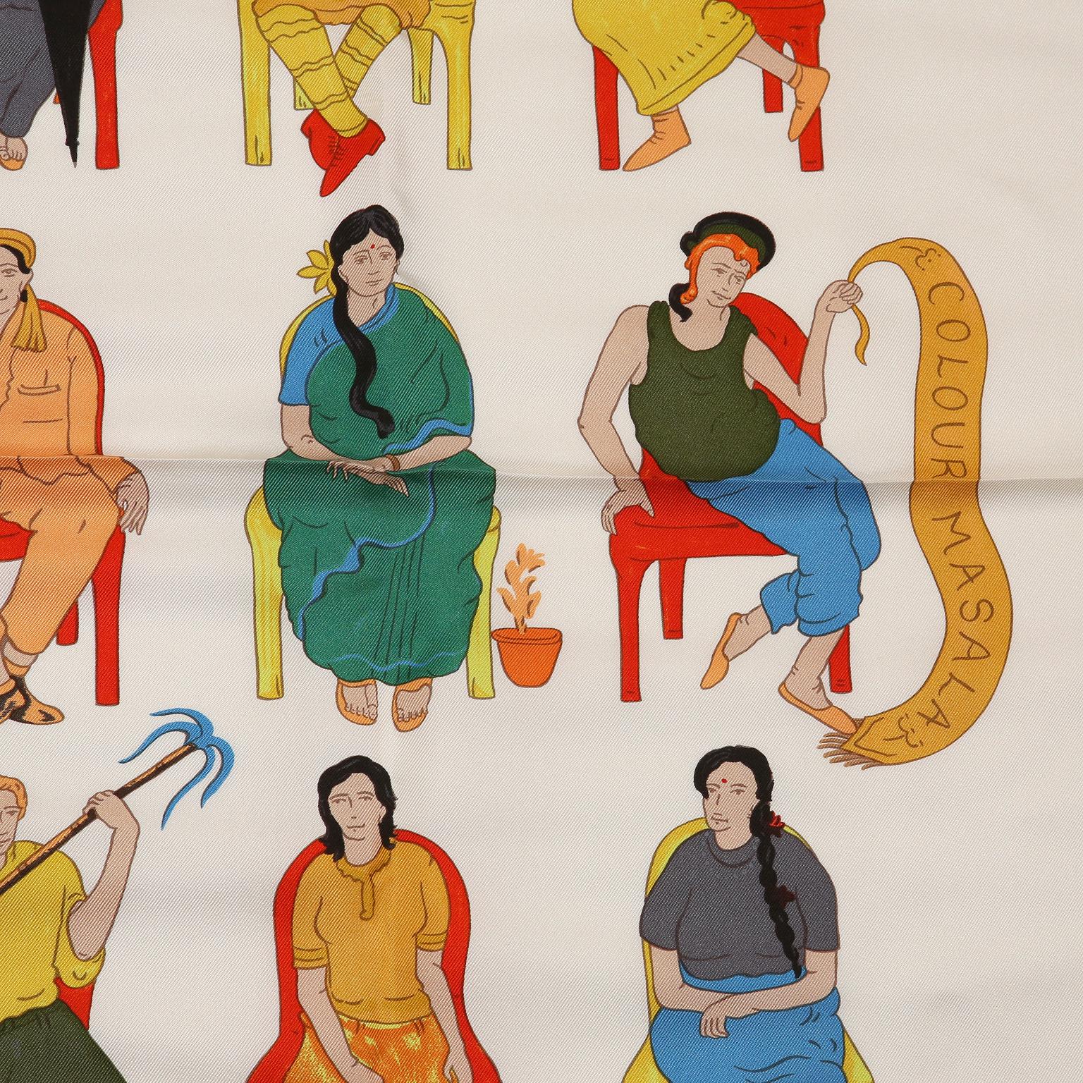 Hermes Colour Masala 90 cm Silk Scarf 2