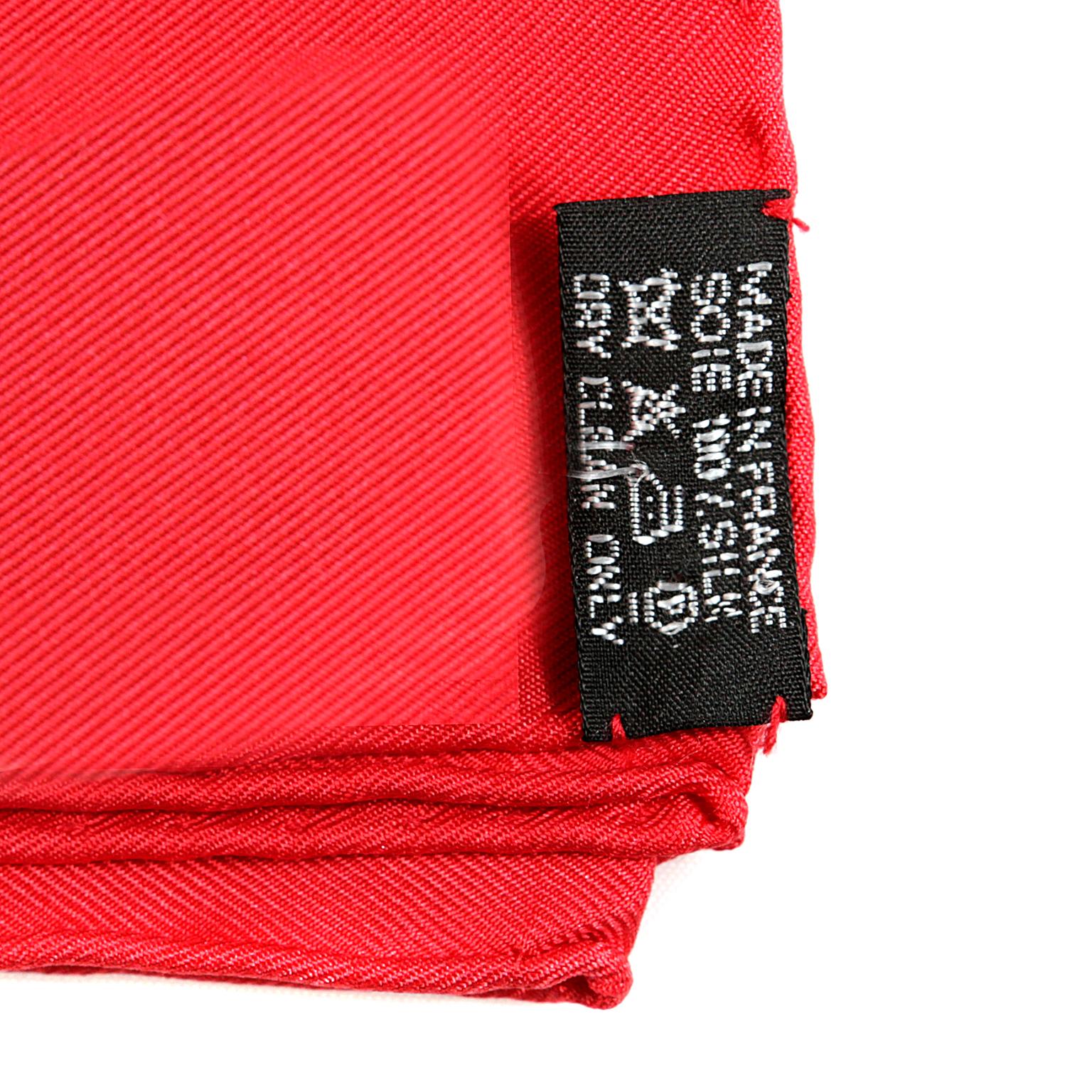 Hermes Grande Roue 90 cm Silk Scarf- Red 1