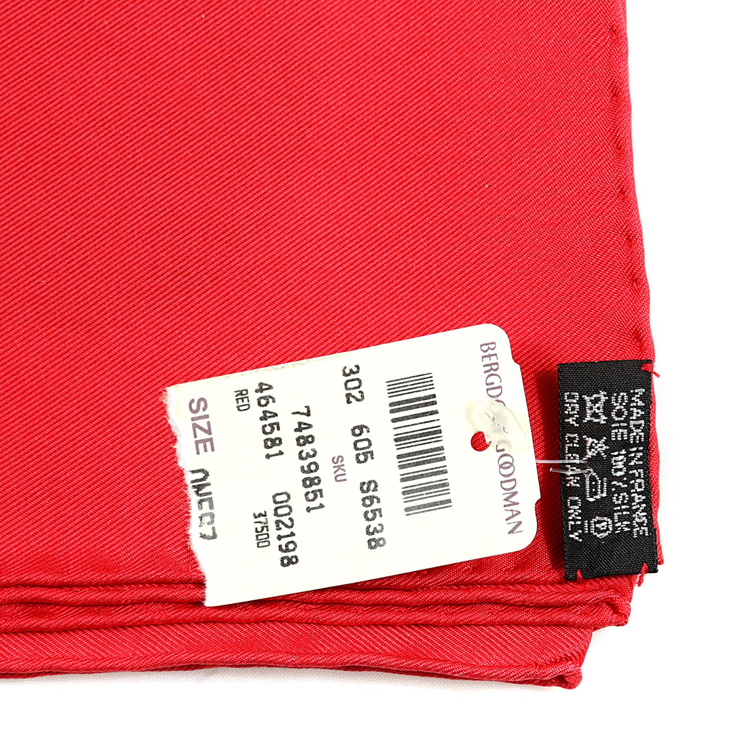 Hermes Grande Roue 90 cm Silk Scarf- Red For Sale 2