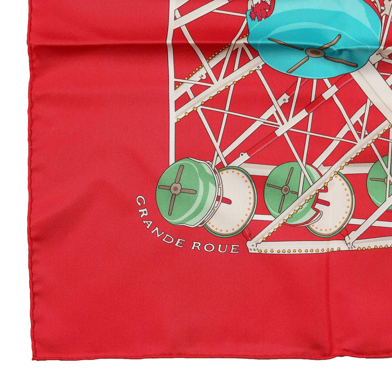 hermes red scarf