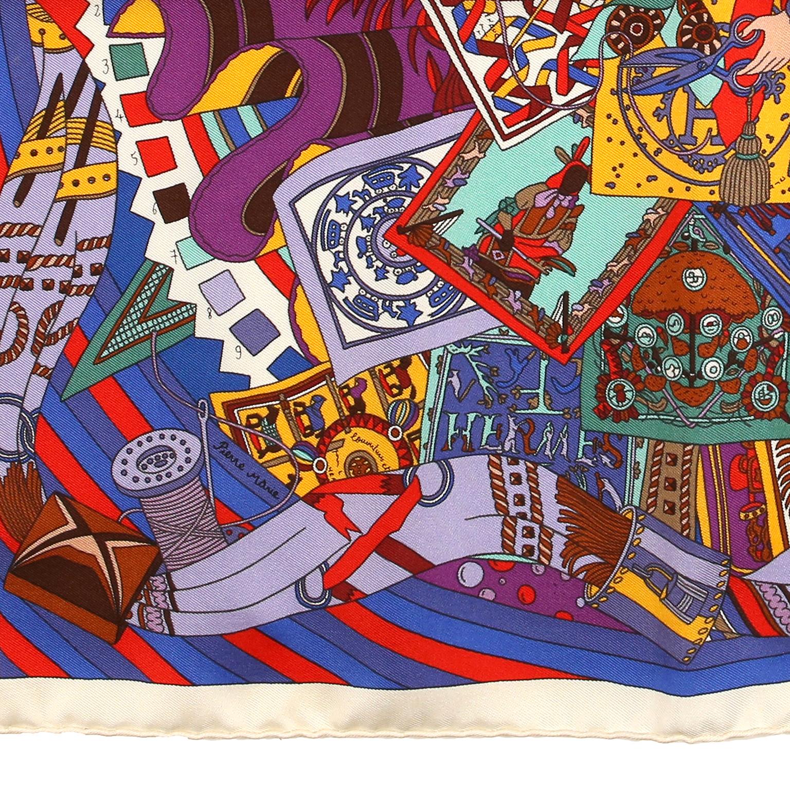 Hermes Mademoiselle Soie Silk Pochette Scarf 1