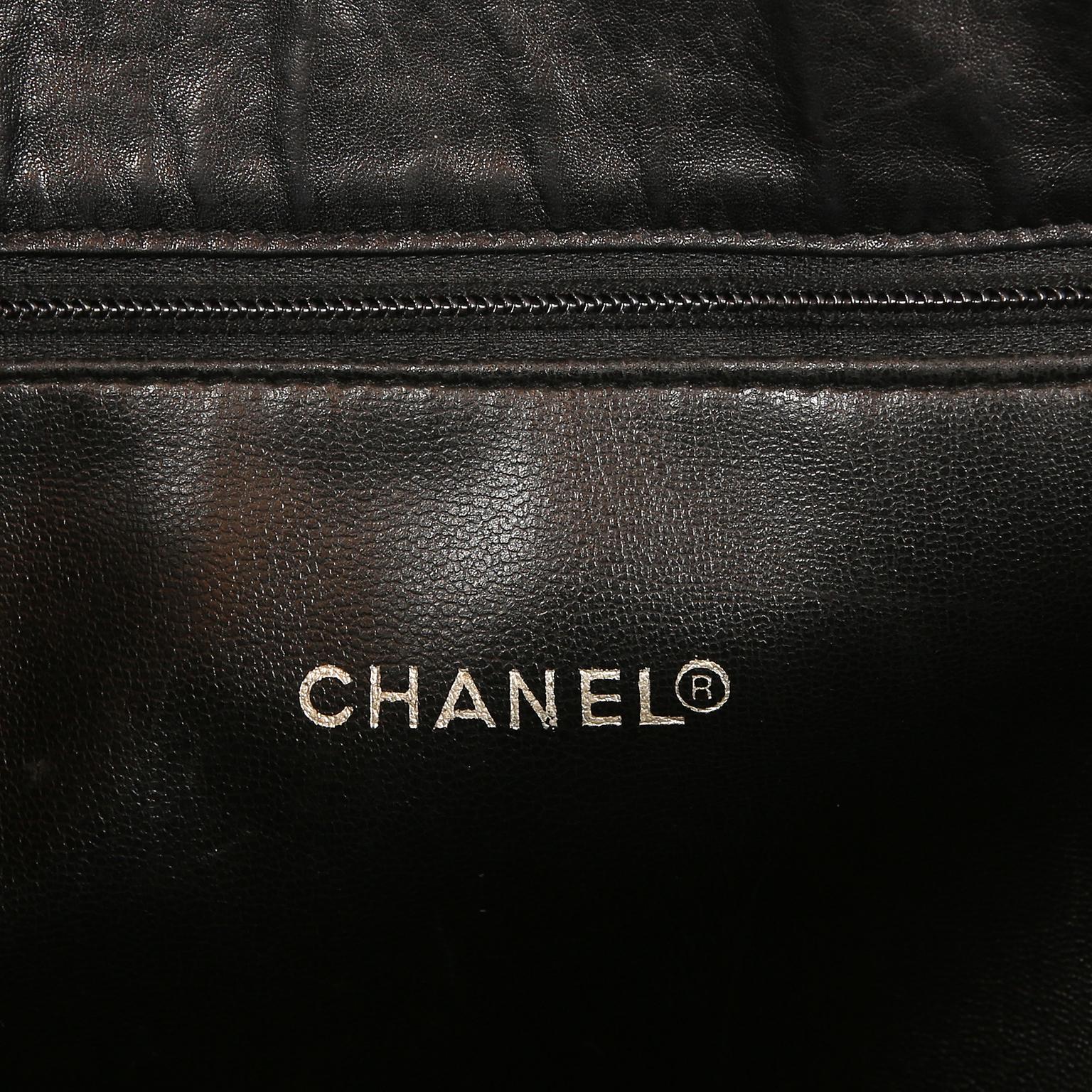 Chanel Black Leather Large Vintage Tote bag 9