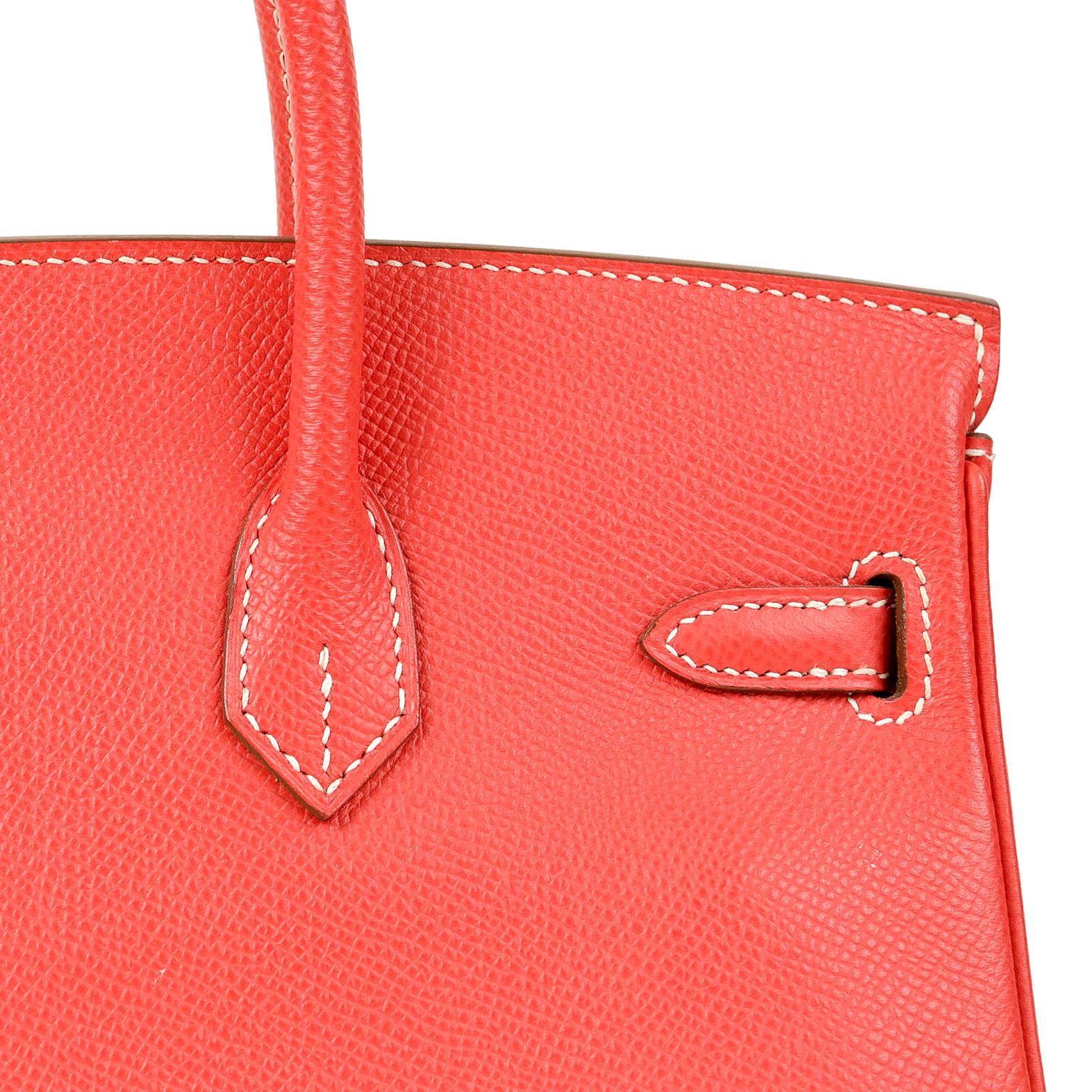 Hermès Rose Jaipur and Gold Bi Color Epsom 25 cm Birkin Bag 9