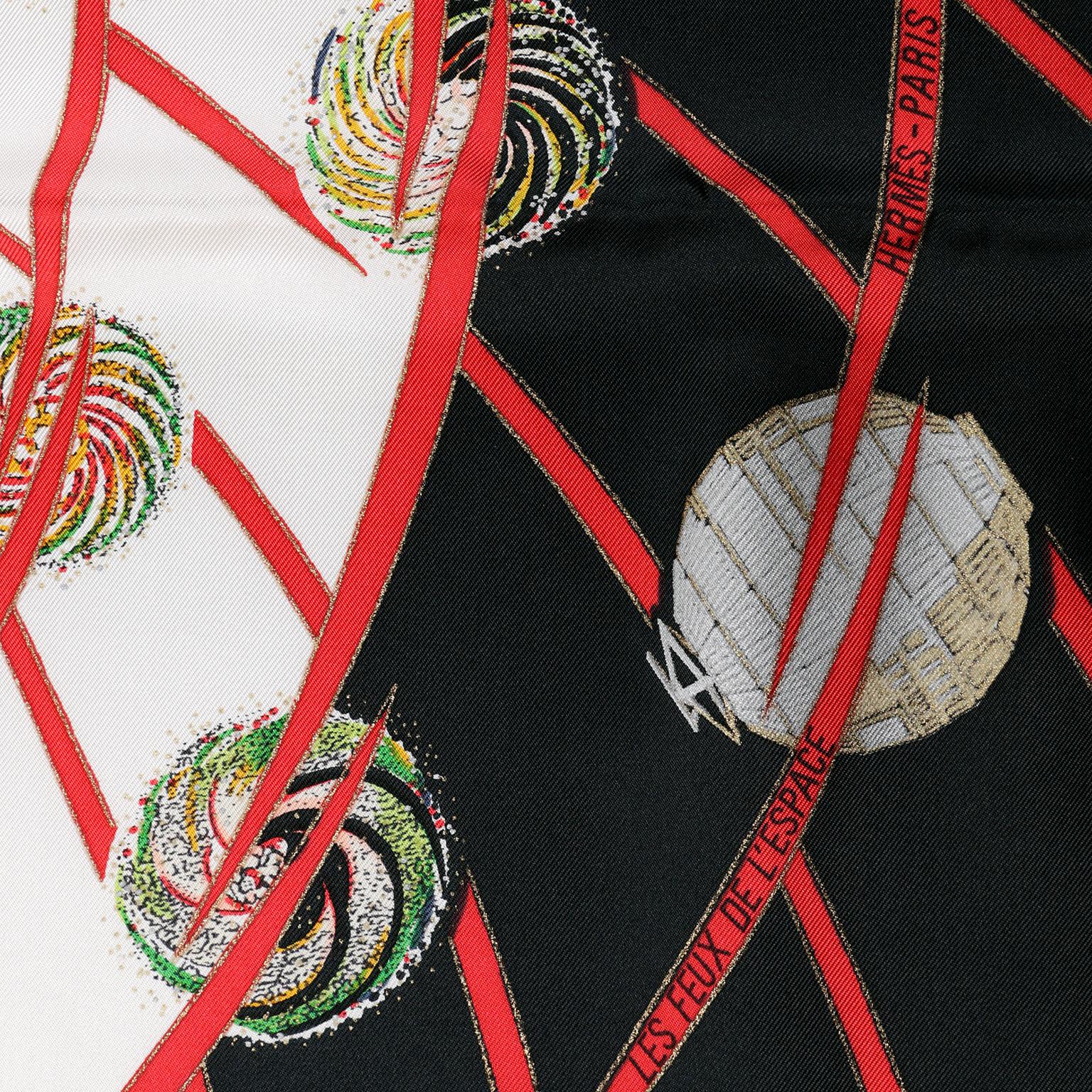 Hermès Les Feux de L’Espace 90 cm Silk Scarf  In Excellent Condition In Palm Beach, FL