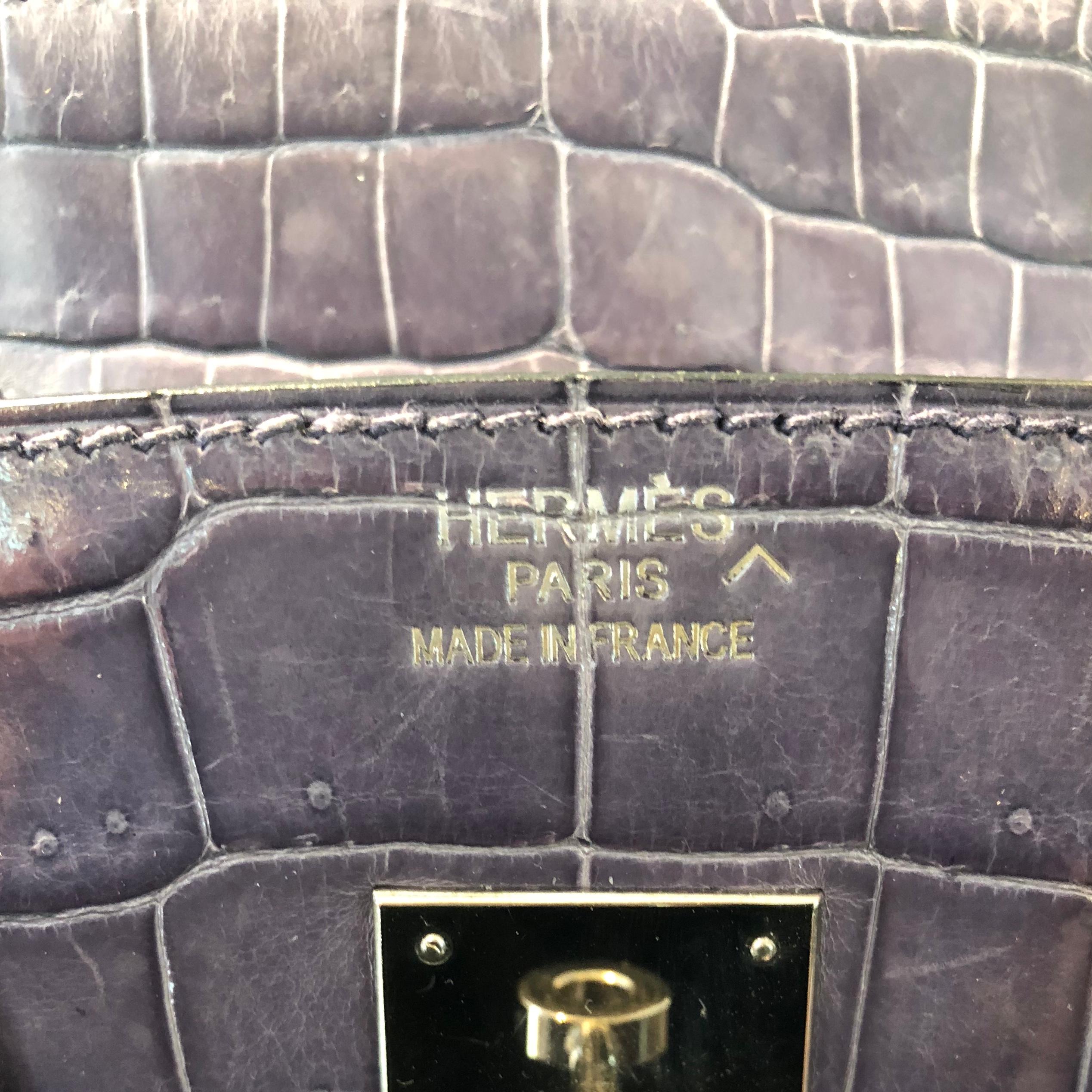 Hermès Blue Brighton Porosus Crocodile 35 cm Birkin Bag with Palladium 1