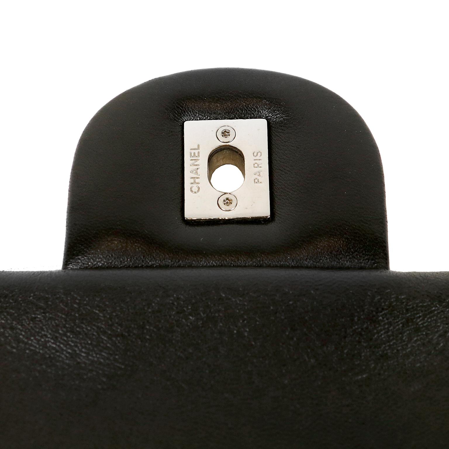 Chanel Black Leather Jumbo Coco Rain Flap Bag 4
