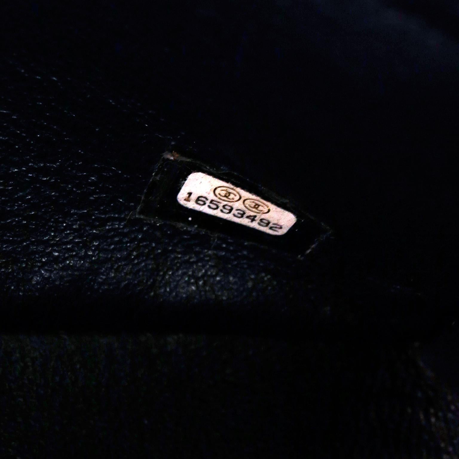 Chanel Navy Lambskin Maxi Double Flap Bag 4