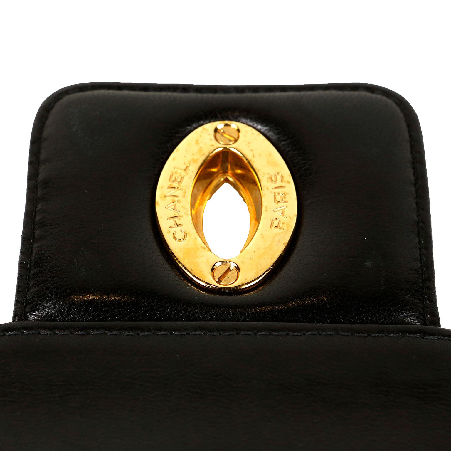 Chanel Black Patent Leather Vintage Briefcase 5